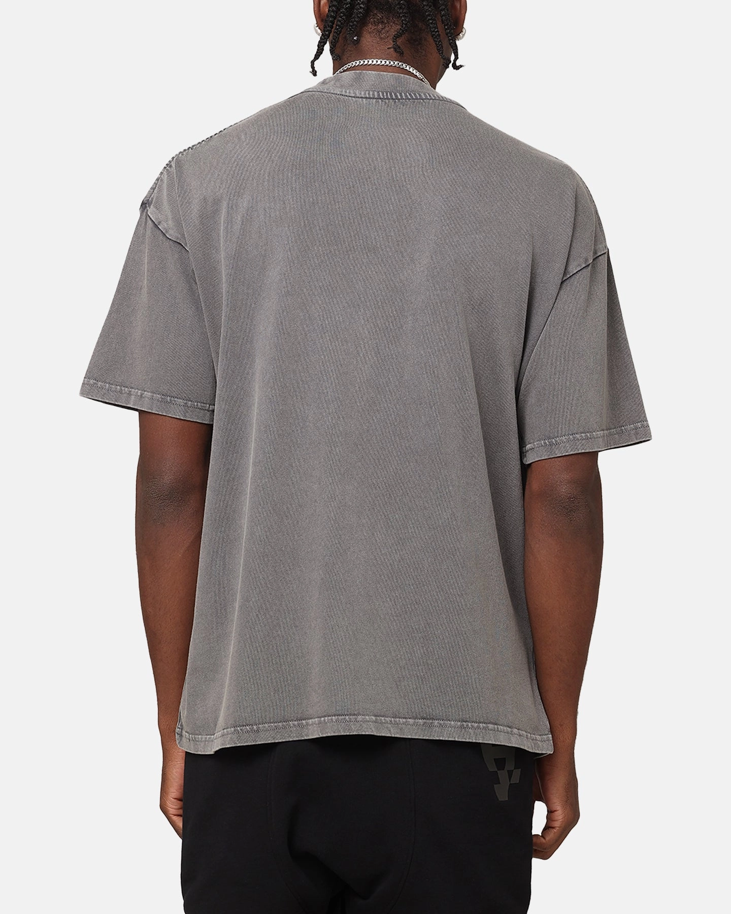 The Anti Order New Dawn Mock Neck T-Shirt Washed Charcoal CrossGrain Fabric ConvertibleSleeves