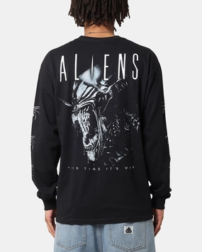 Goat Crew Aliens Long Sleeve T-Shirt Black Airflow Optimized Weave EcoFriendly Manufacturing