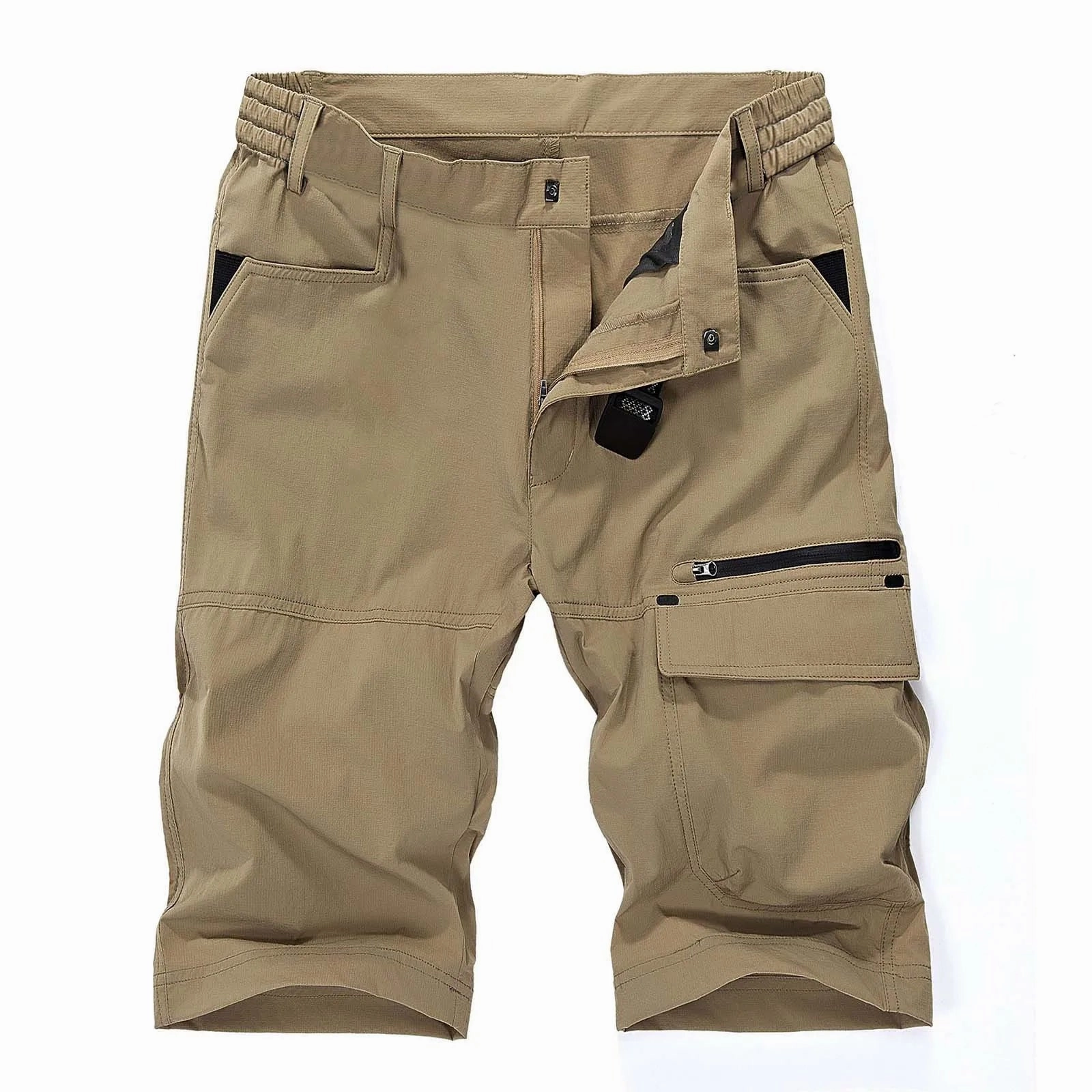 Reflective accents West Louis? Multi-Pocket Tactical Cargo Summer Cotton Shorts