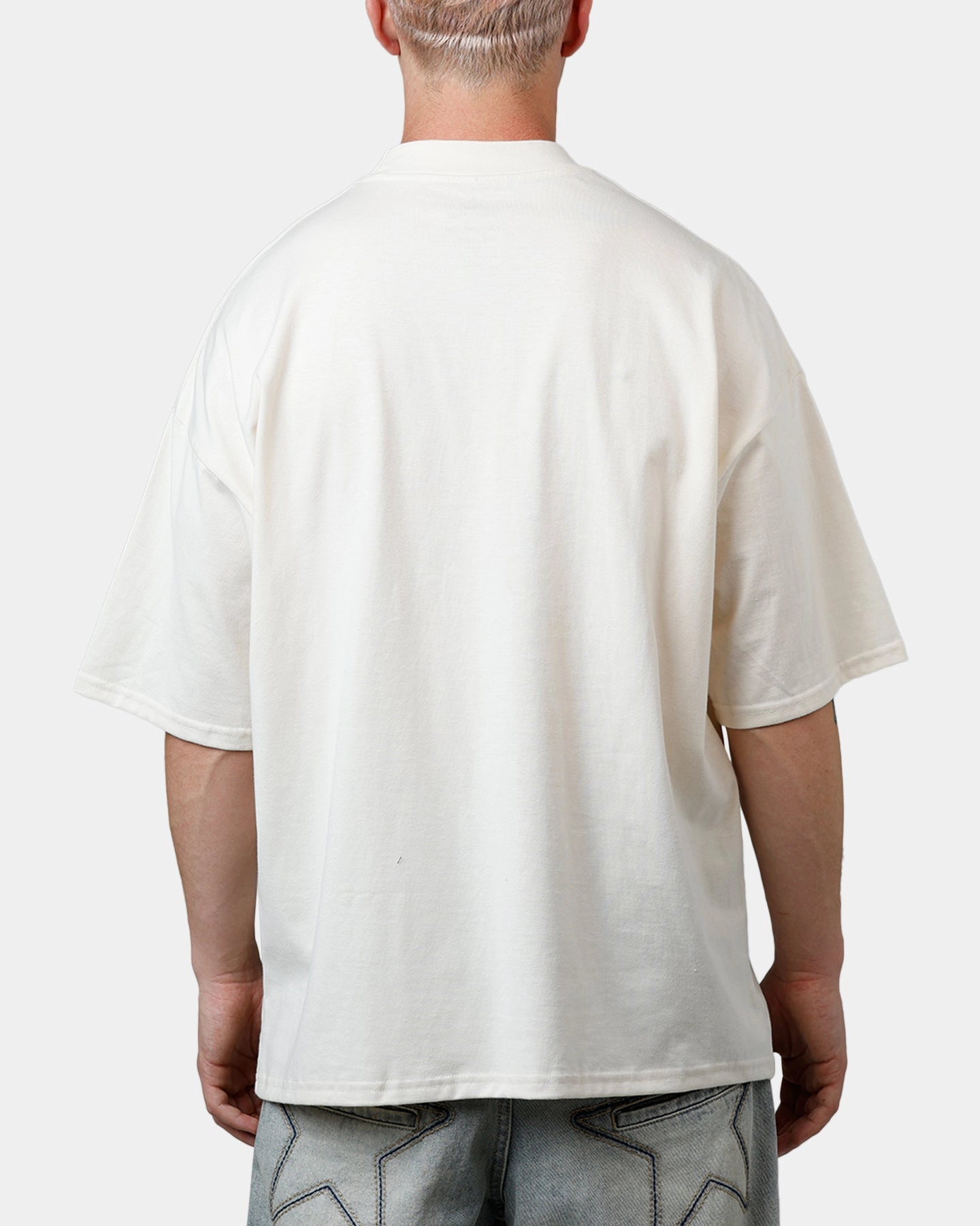 Culture Kings Everyday Mock Neck T-Shirt Off White Fashionable Shirt Flatlock Seam