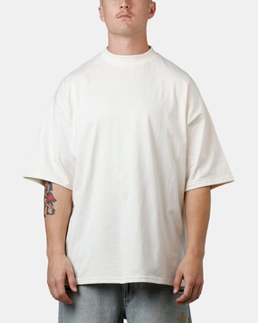 Culture Kings Everyday Mock Neck T-Shirt Off White Simple Pullover