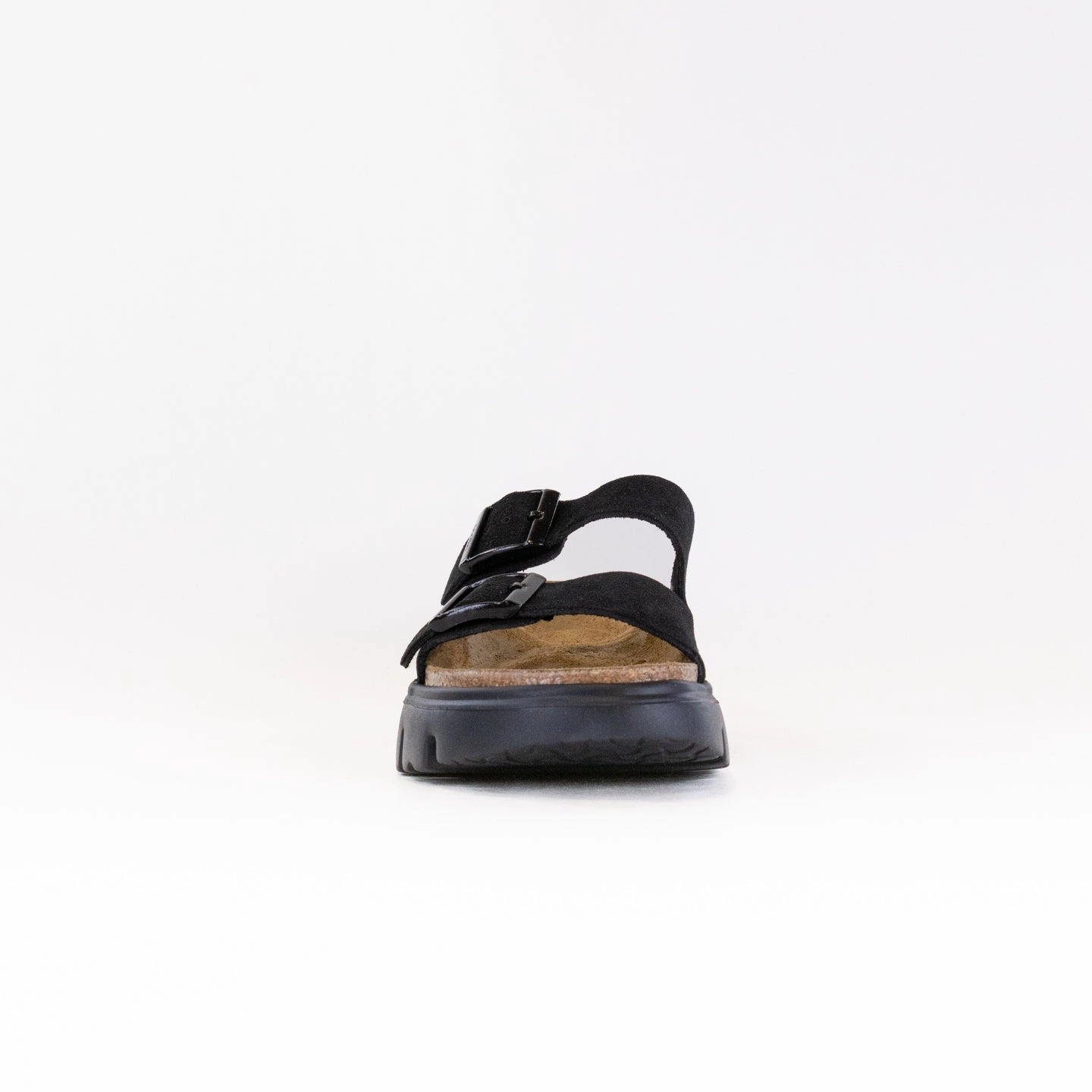 Arch Cradle Birkenstock-Papillo Arizona Chunky (Women's) - Black Suede
