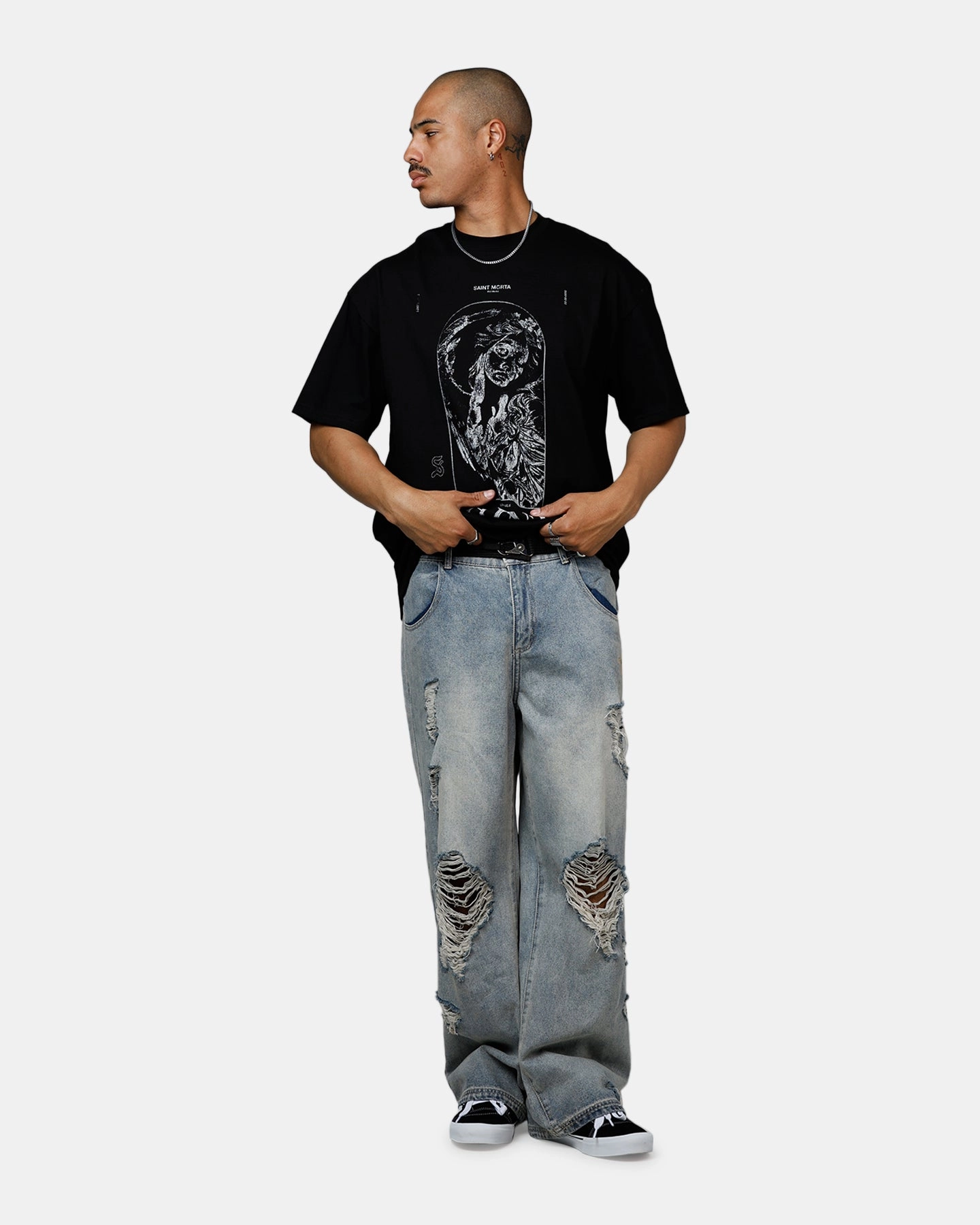 PocketDetails SnagProof Saint Morta Lost Souls Heavyweight T-Shirt Black