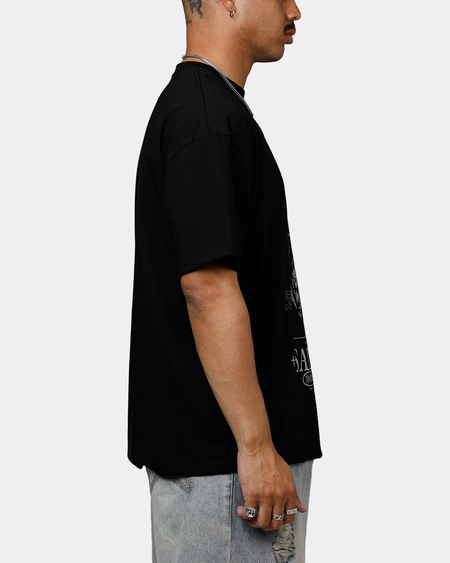 FoamReinforcedCollar RecycledBlend Saint Morta Lost Souls Heavyweight T-Shirt Black