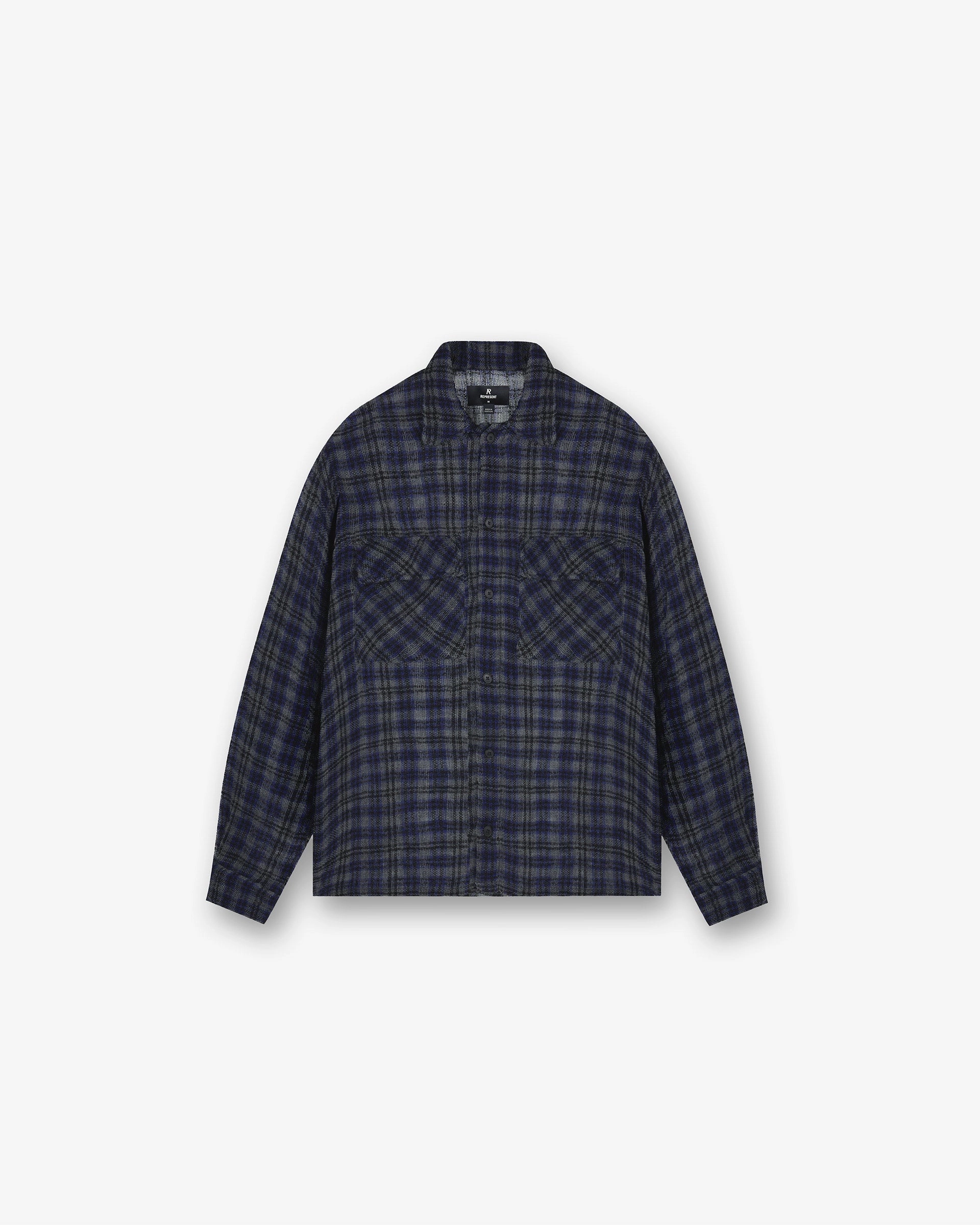 Check Flannel Shirt - Blue Check Adjustable Hem Subtle Details