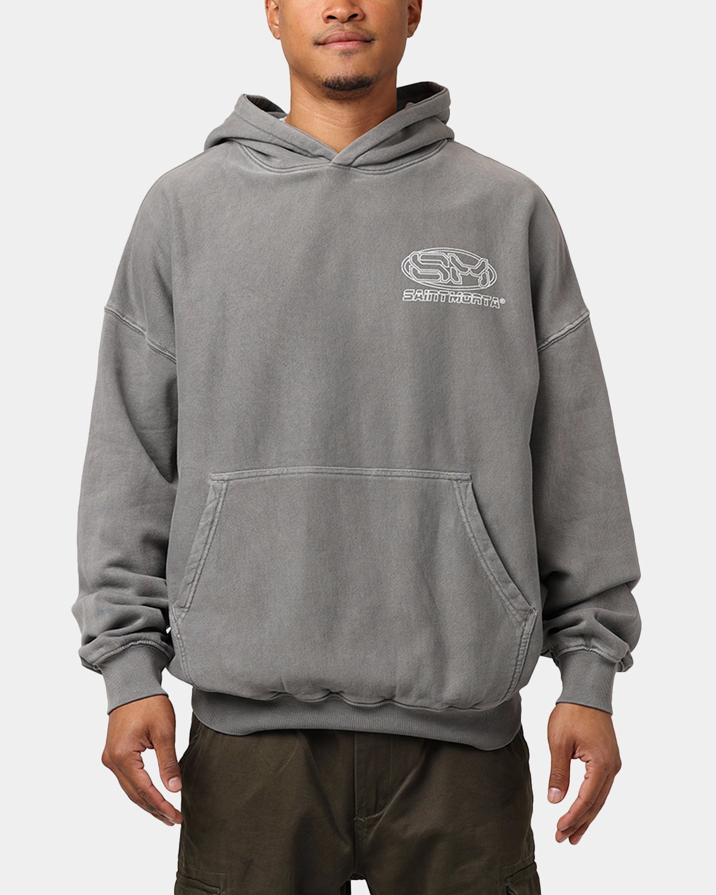 Saint Morta Rage Motors Premium Hoodie Washed Charcoal Light Fabric