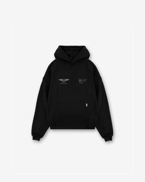 Team Rep Hoodie - Black Cozy Night In Compact Ribbed Cuffs