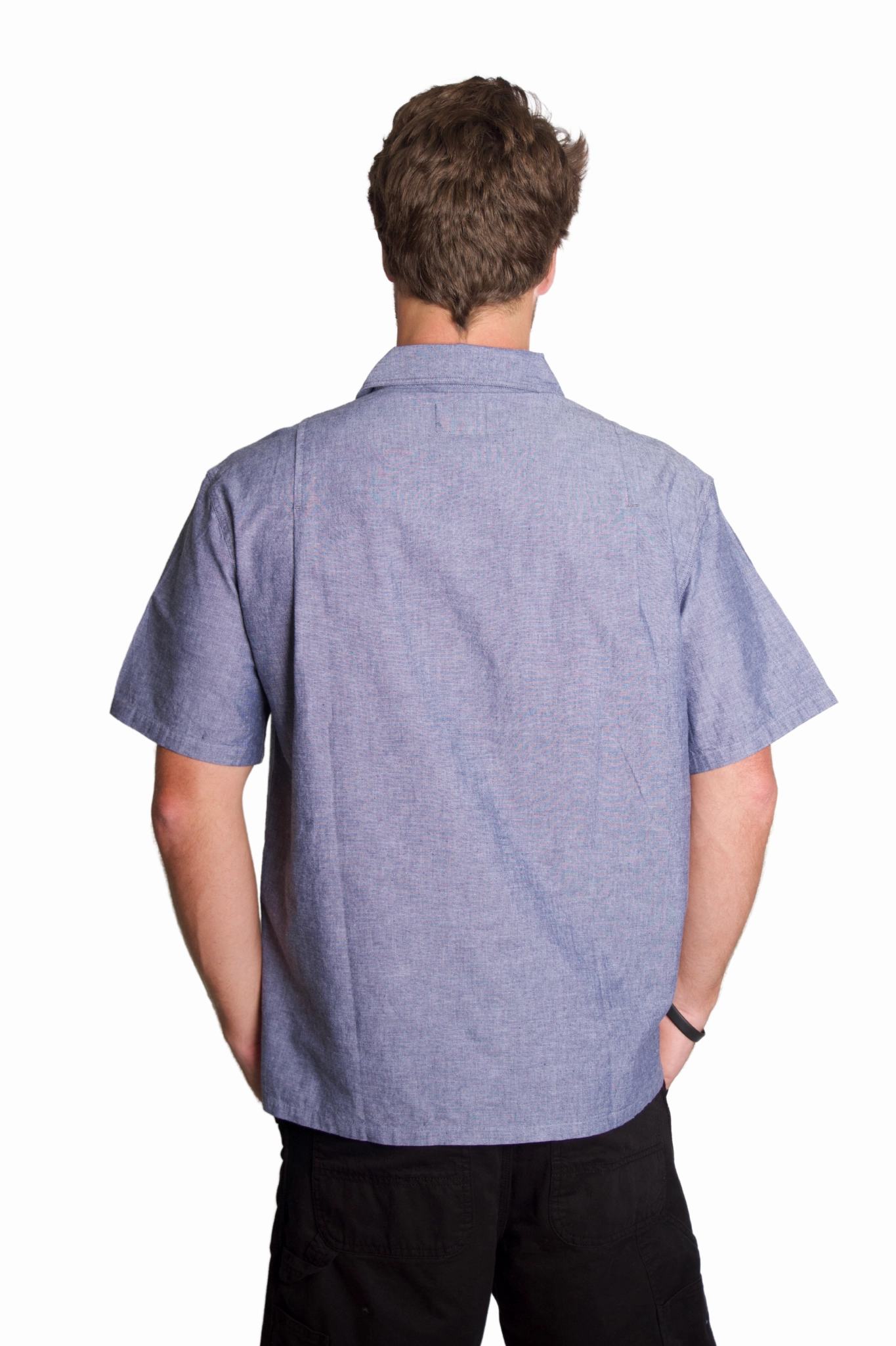 Service Chambray Shirt Comfort Stretch Tailored Silhouette