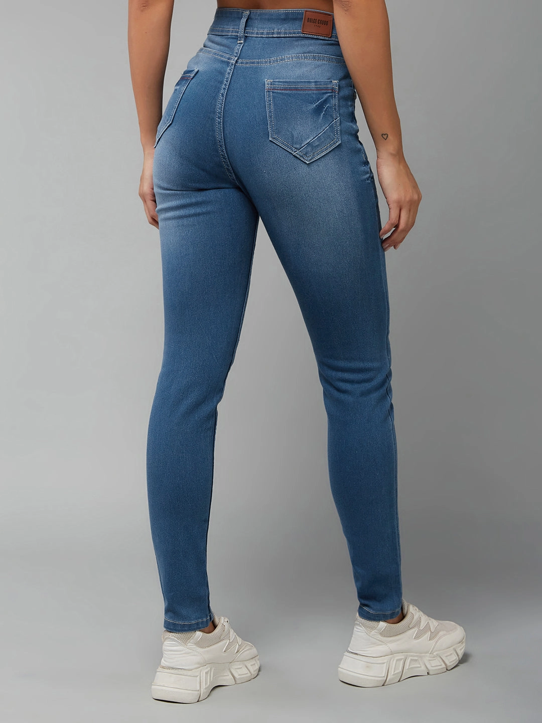 CHASEstretch? Blue Skinny-Fit High-Rise Stretchable Denim Jeans Stretch Holiday Vibes Streetwear Fan