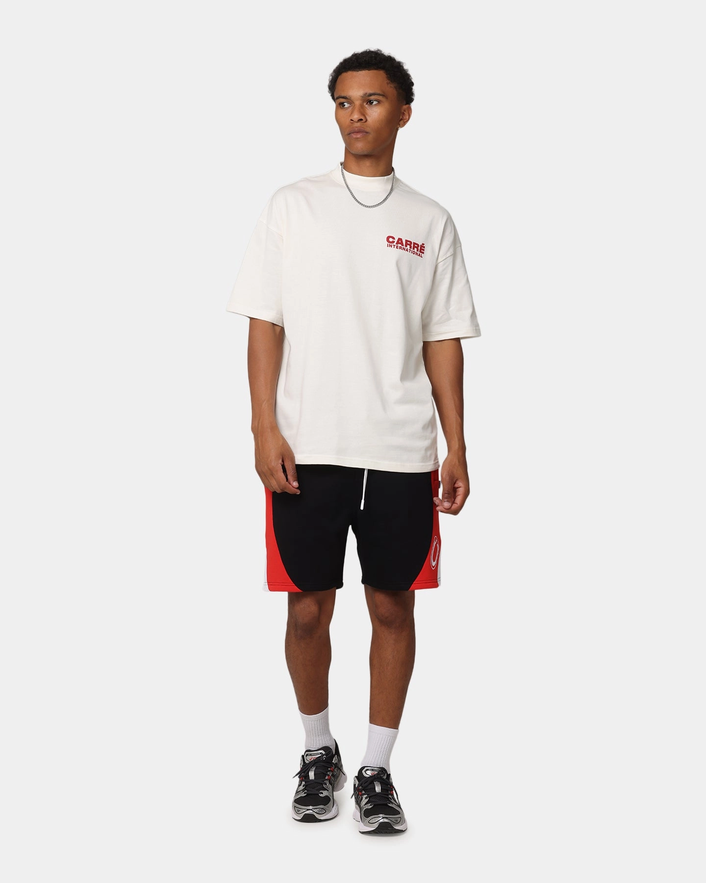 FrenchTerry MinimalistStyle Carre Bankroll T-Shirt Off White