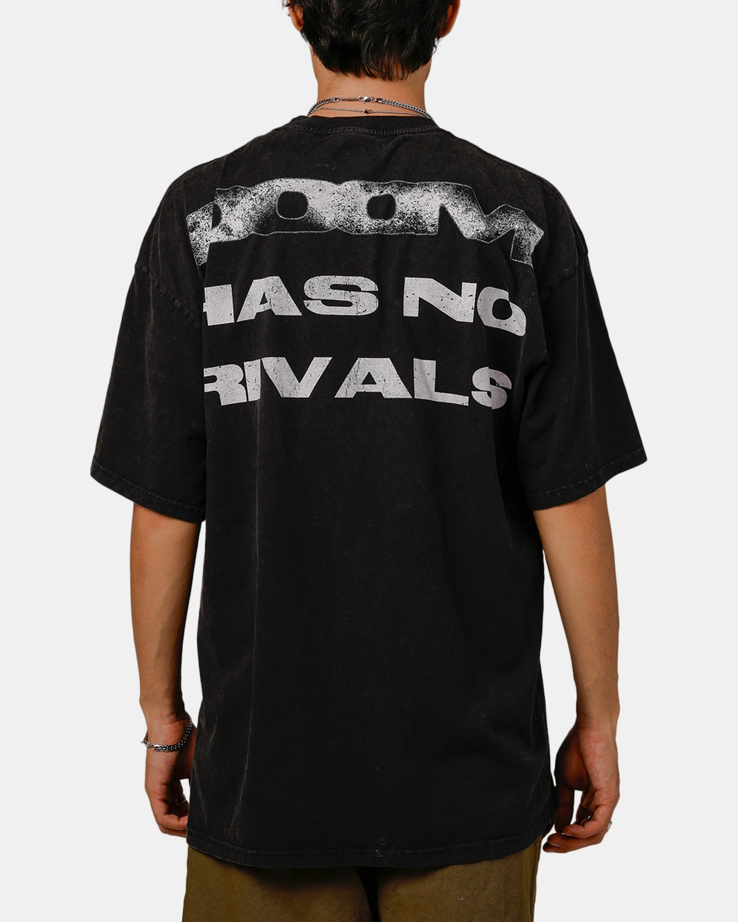 Goat Crew Marvel Doctor Doom No Rivals Vintage T-Shirt Black Acidwash BreathableMeshPanel