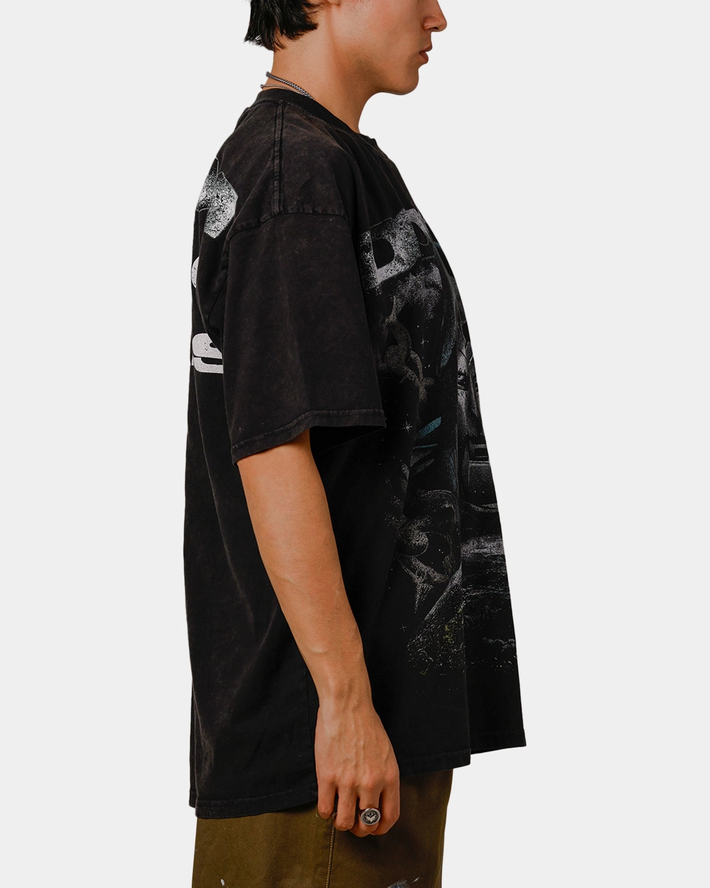 HighNeckline Sustainable Manufacturing Goat Crew Marvel Doctor Doom No Rivals Vintage T-Shirt Black Acidwash