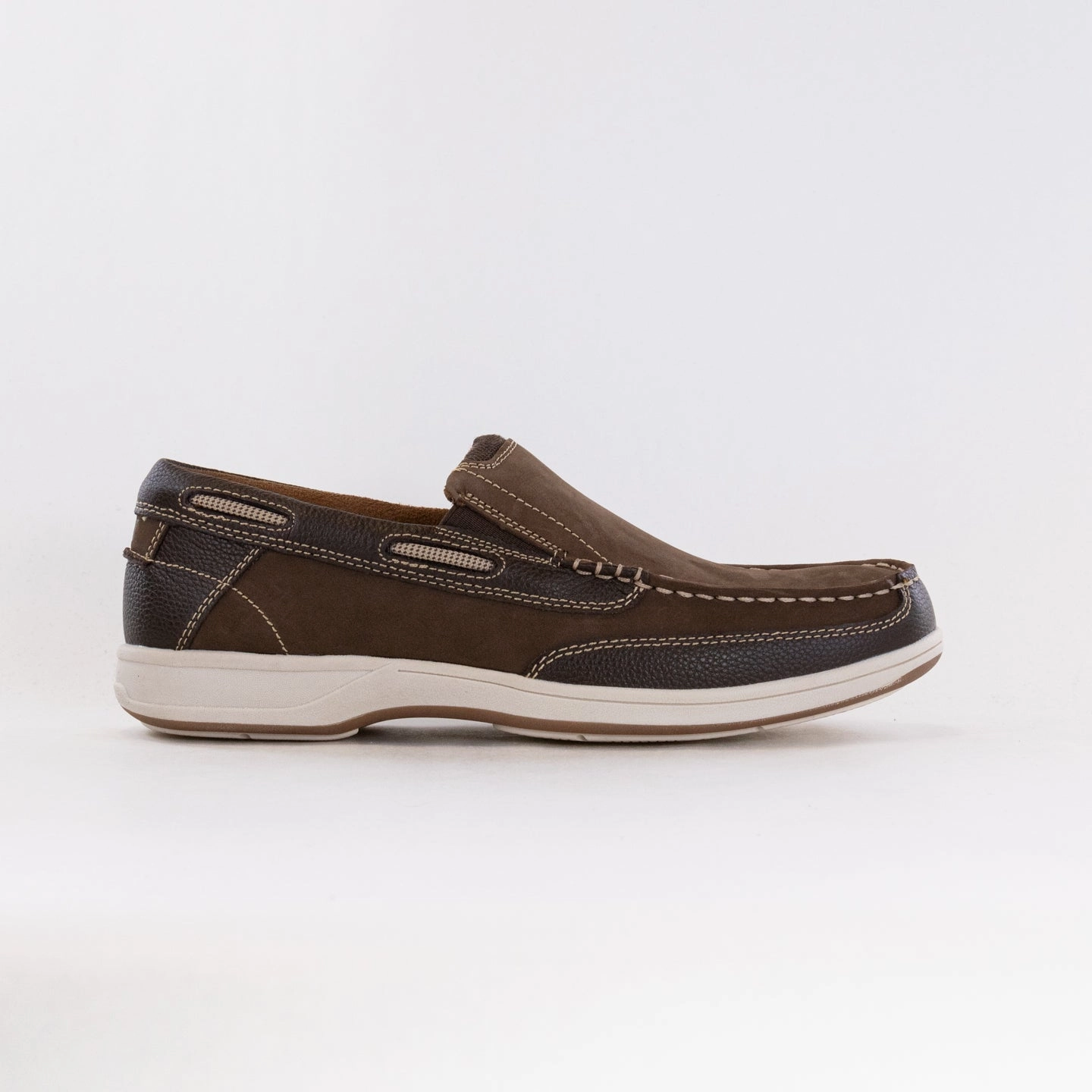 Florsheim Lakeside Moc Toe Slip On (Men's) - Brown Nubuck Light Slip On Street Comfort