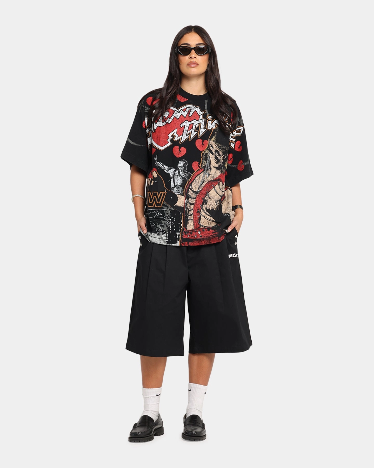 Culture Kings X WWE Shawn Michaels All Over Print T-Shirt Black NeutralPalette OdorControl