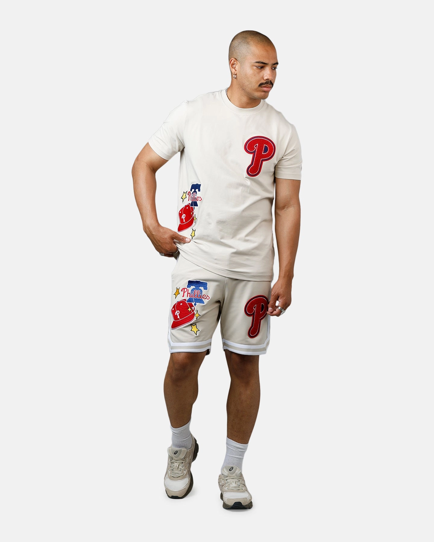 New Era Philadelphia Phillies 'Logo Select' Summer Shorts Stone Travel Ready Fit Comfy All-Day