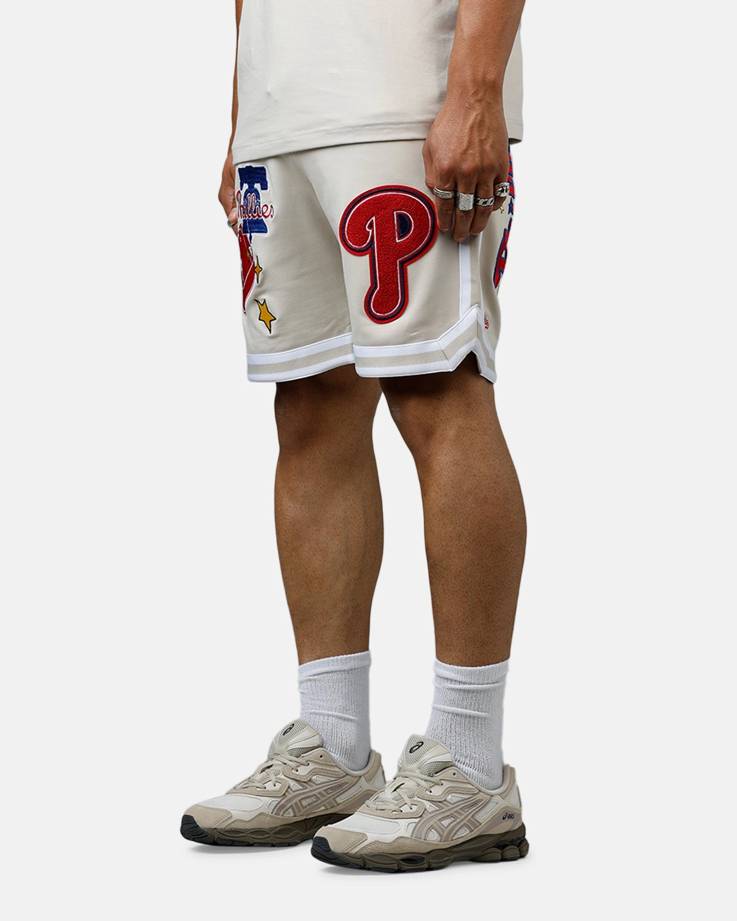 New Era Philadelphia Phillies 'Logo Select' Summer Shorts Stone MachineWashableFabric