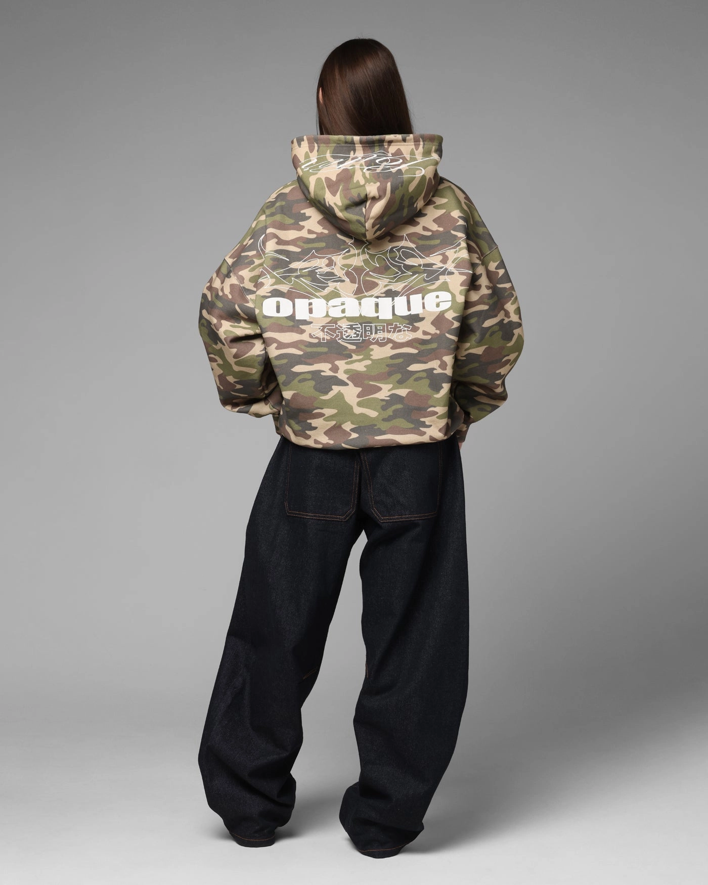 Stretch waistband TaglessLabel Loiter Opaque Premium Hoodie Camo