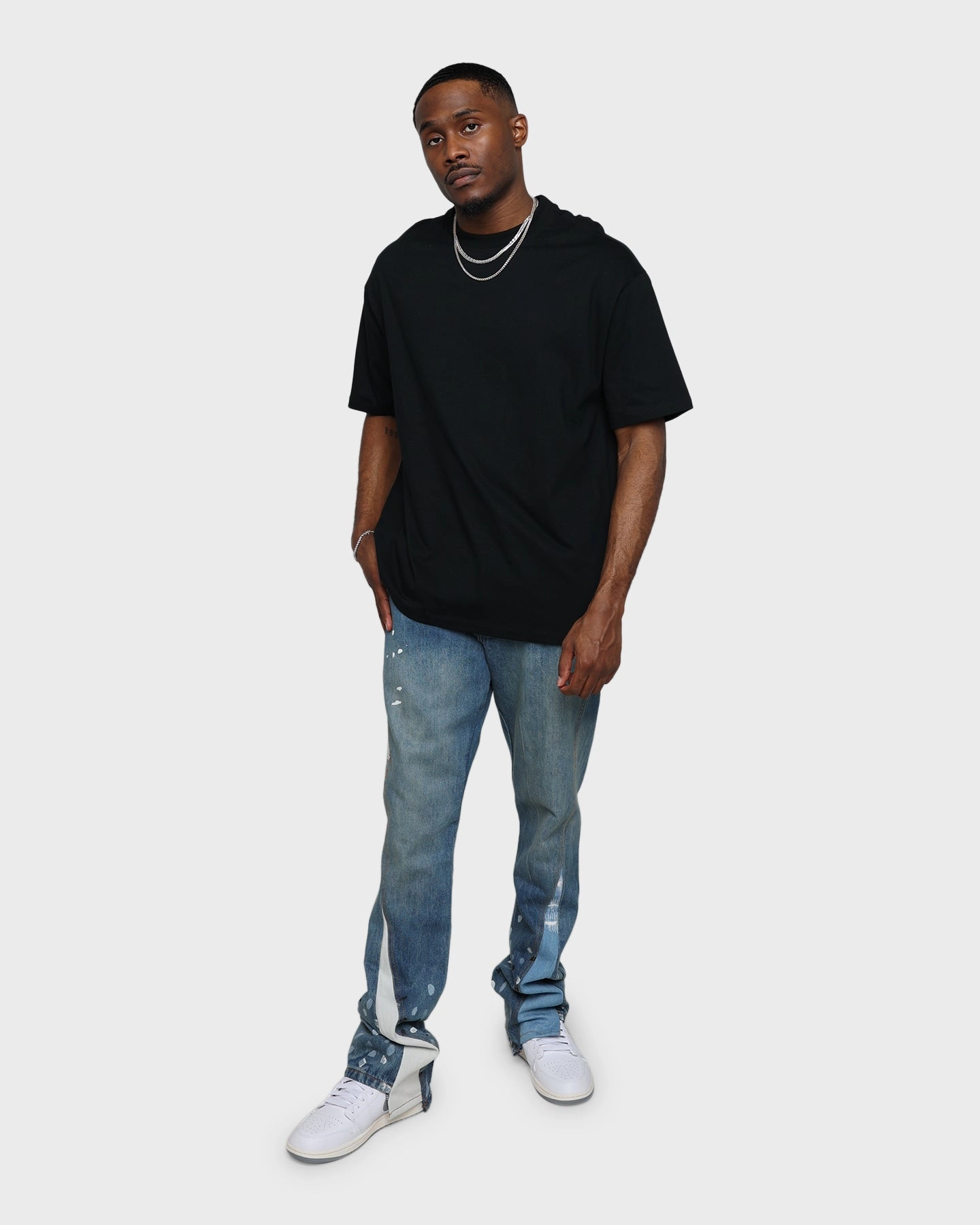 MNML Every Day II T-Shirt Black Vintage Shirt Drop Shoulder Design