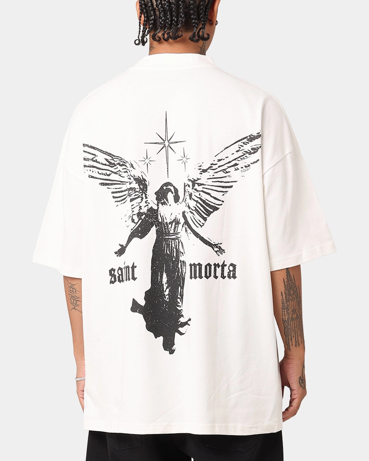 Pocket Reinforcement Denim Shirt Saint Morta Ethereal T-Shirt Off White