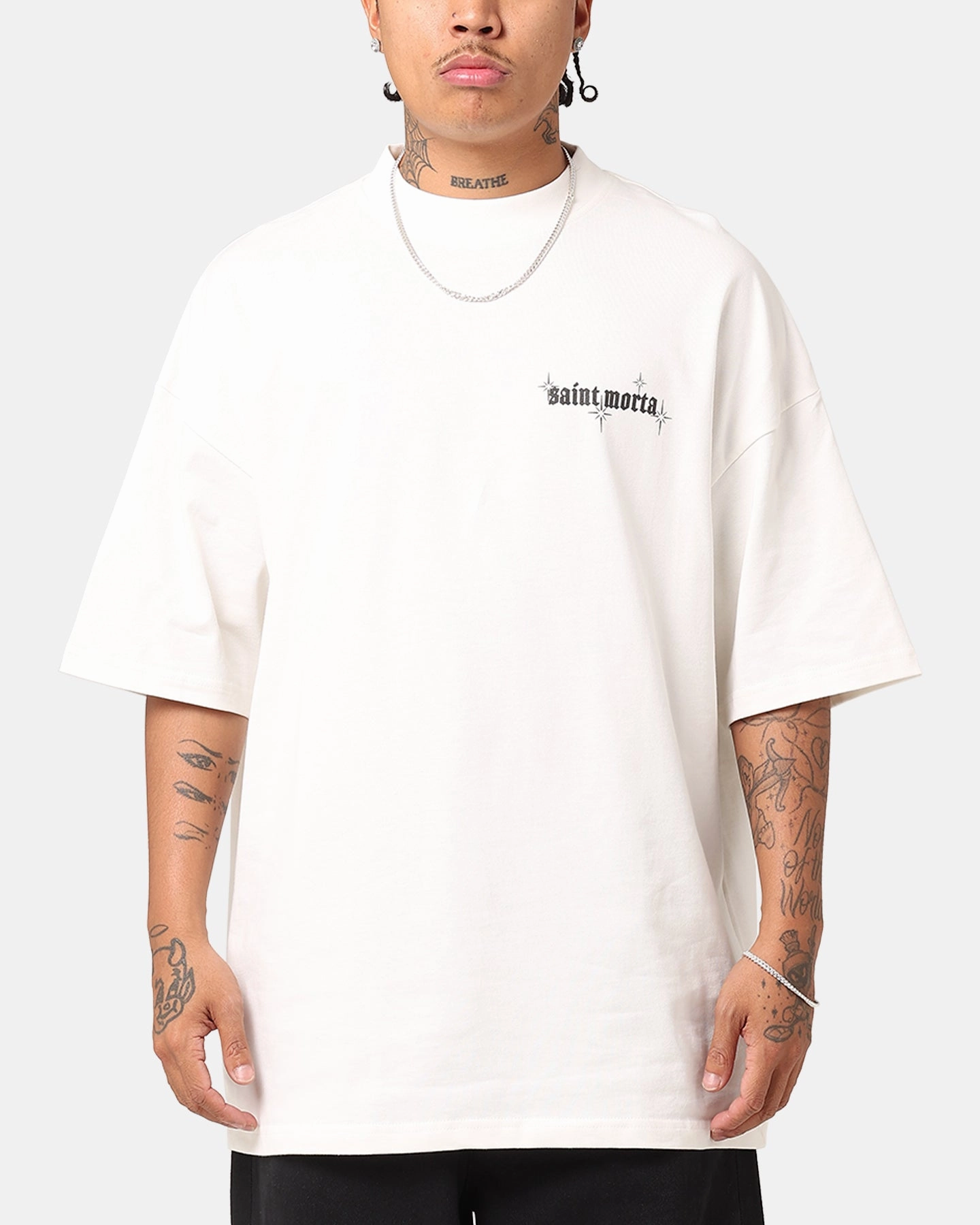 Saint Morta Ethereal T-Shirt Off White Easy to Wear FoamReinforcedCollar