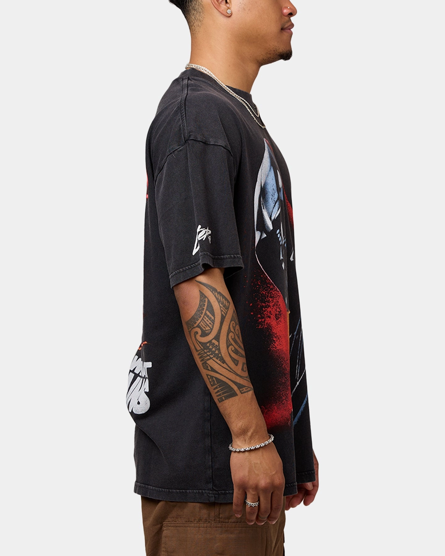 AntiBacterial Coating summer top Star Wars Darth Vader T-Shirt Black Wash