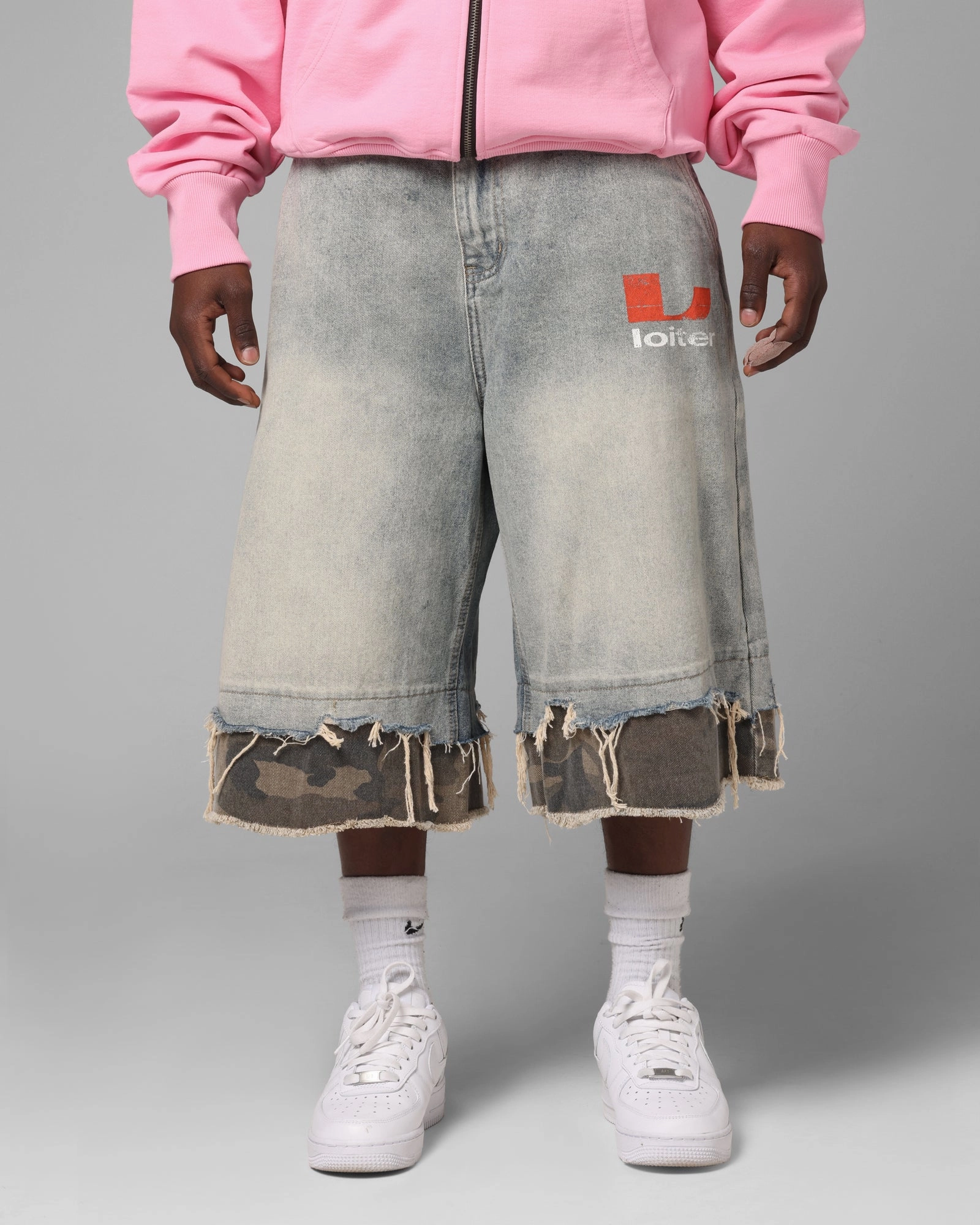 Loiter Oil Rig Denim Jorts Blue Wash Sport Ready Fit Day Wear