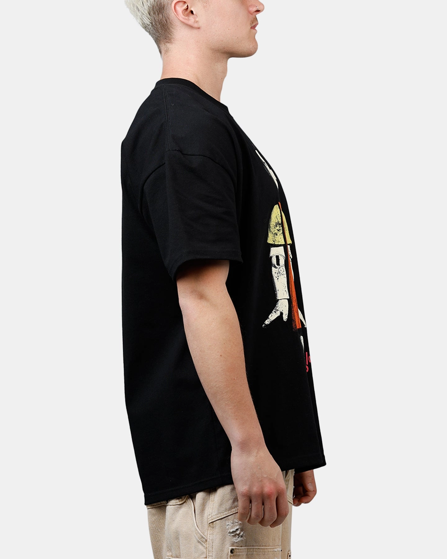 No Iron Fabric WrinkleFree Weave Goat Crew X Squid Game Young-Hee Heavyweight T-Shirt Black