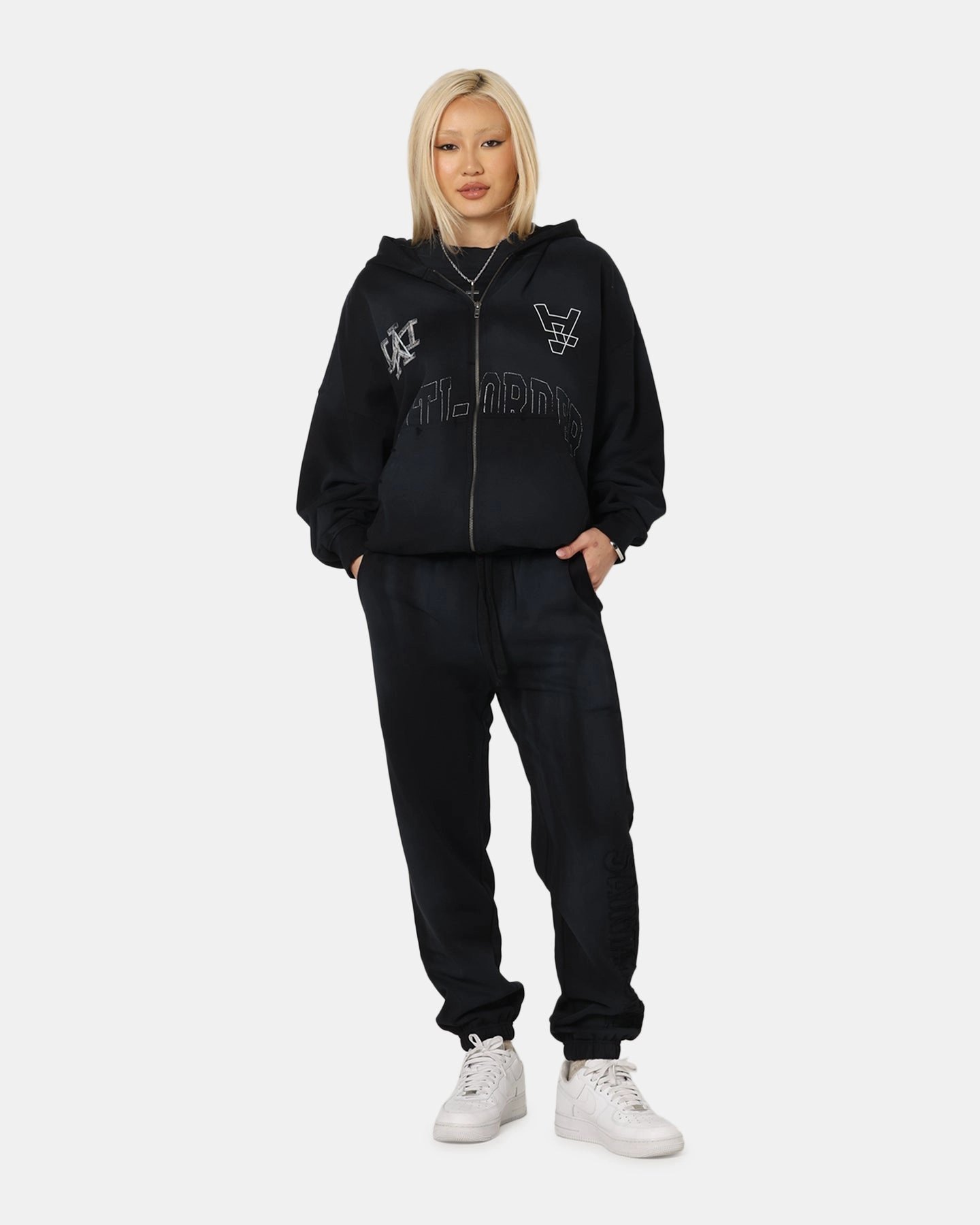 The Anti Order Post Season Zip Hoodie Sunfade Black Casual Blouse BreathableMoistureBarrier