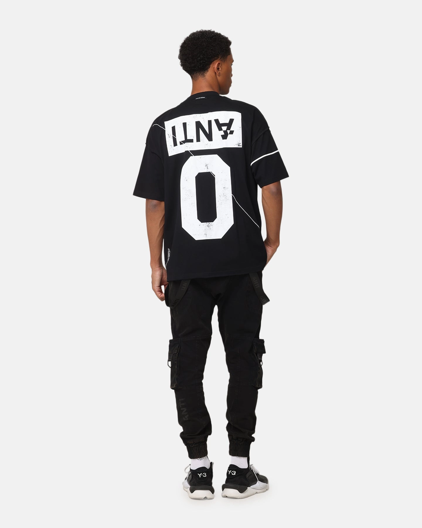 The Anti Order Azero Non Seam Oversized T-Shirt Black/White Quick Release Buttons TumbleDryFriendlyMaterial