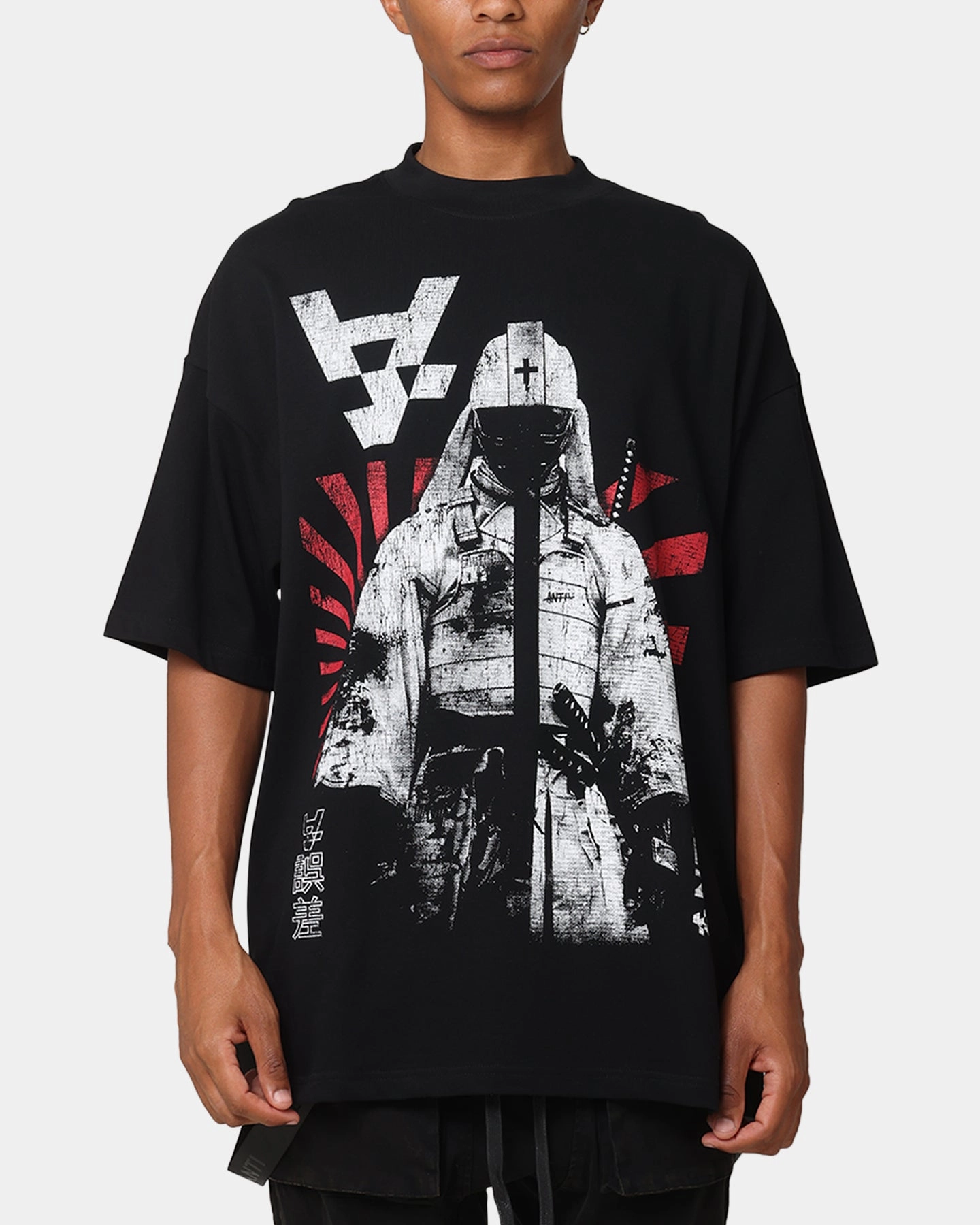 FadeResistantTechnology Anti Bacterial Layer The Anti Order Legion Mock Neck T-Shirt Black