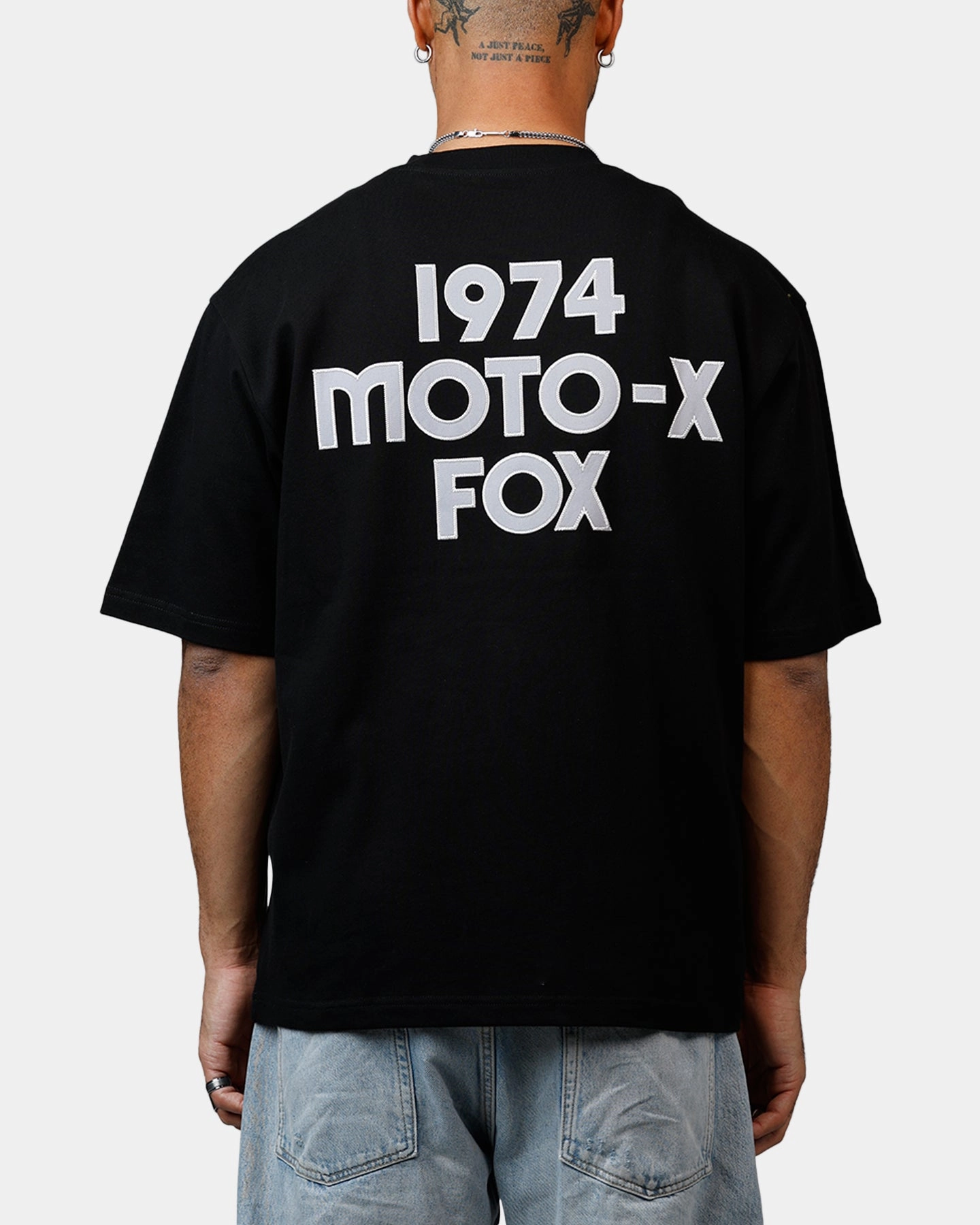 Tear Resistant NonRestrictiveCollar Fox Racing Moto-X Oversized T-Shirt Black