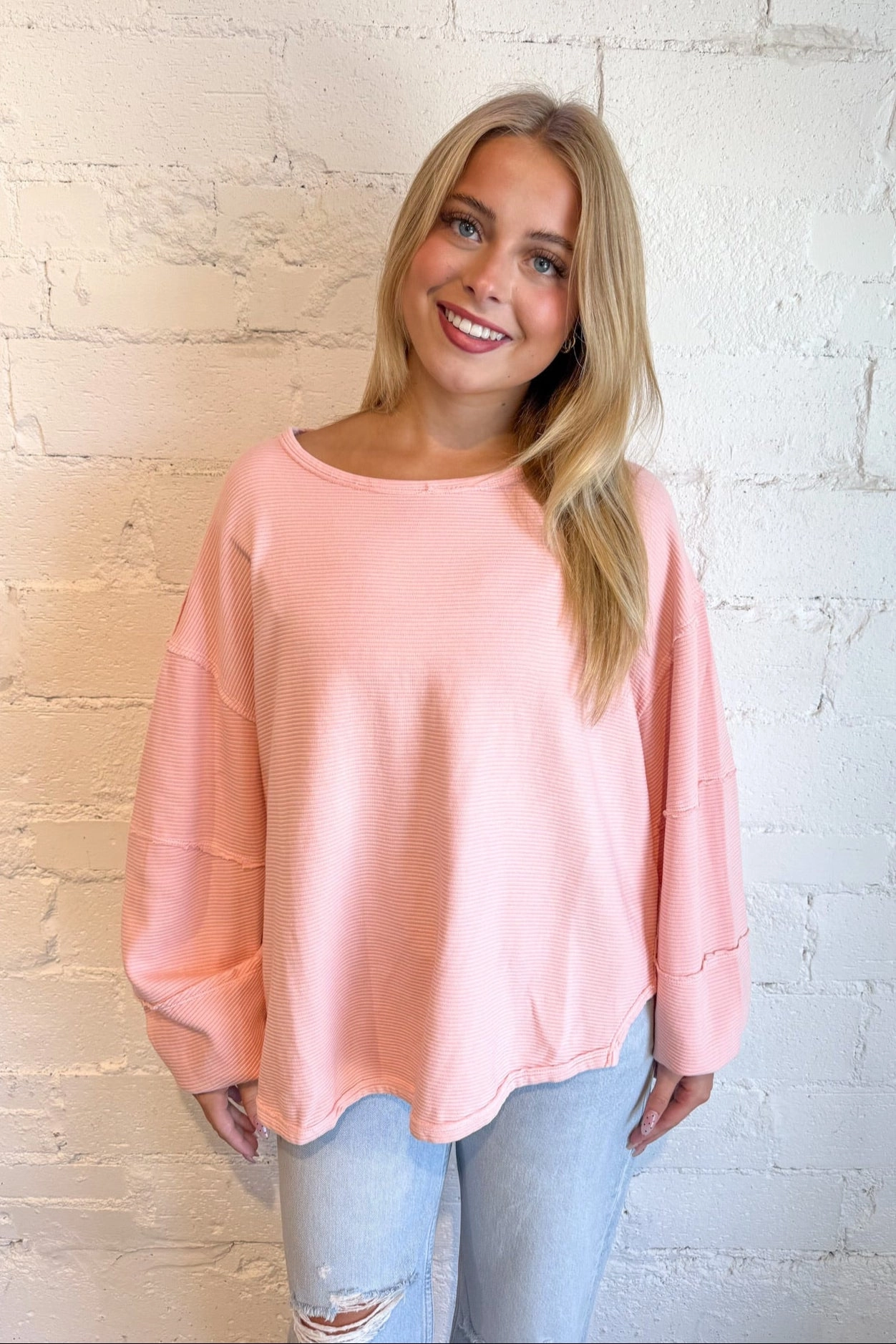 Double Layered Hem Chill Friendly Free People Blossom Total Eclipse Tee