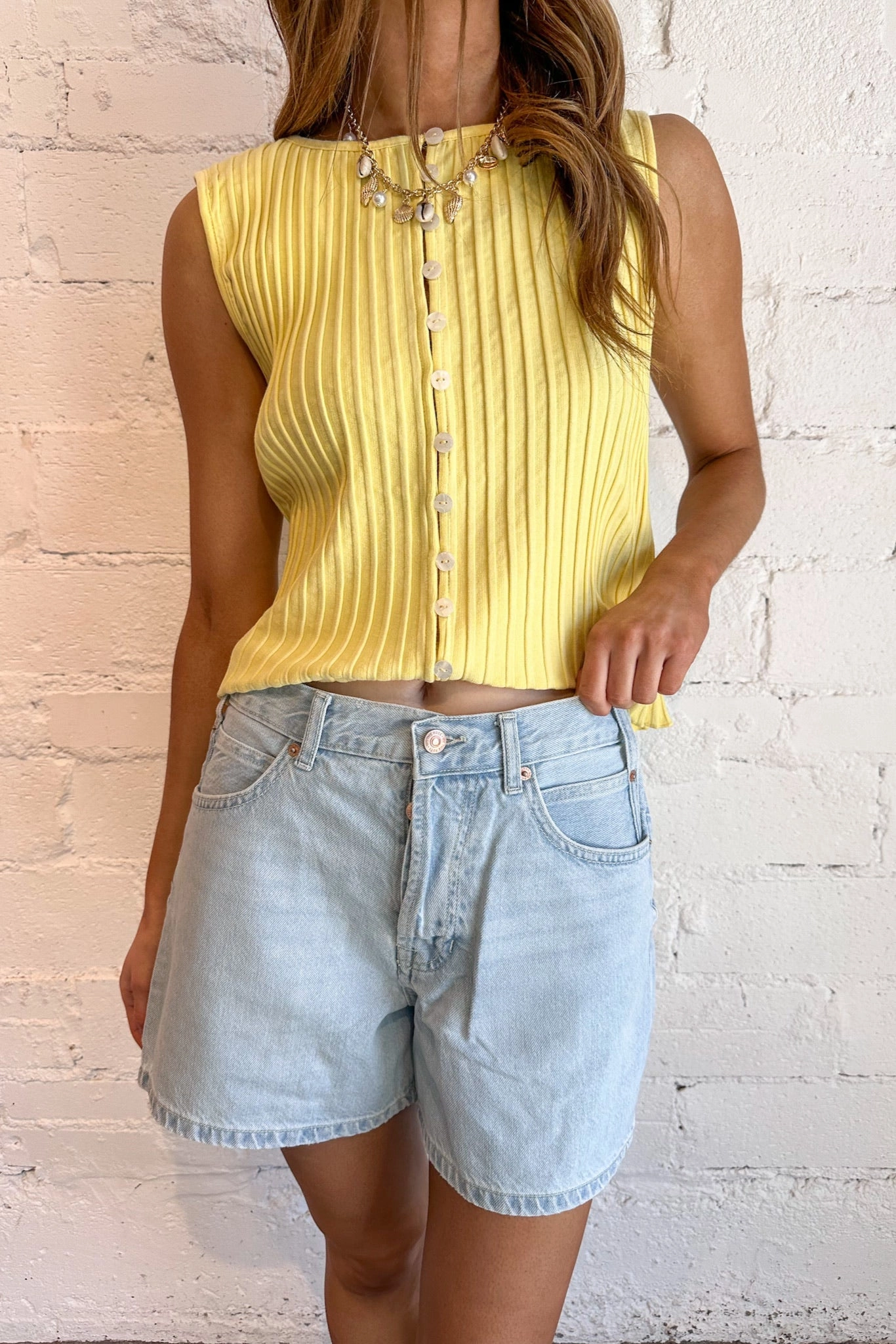 No Slip Gripper Nylon Material Free People Tippi Denim Short