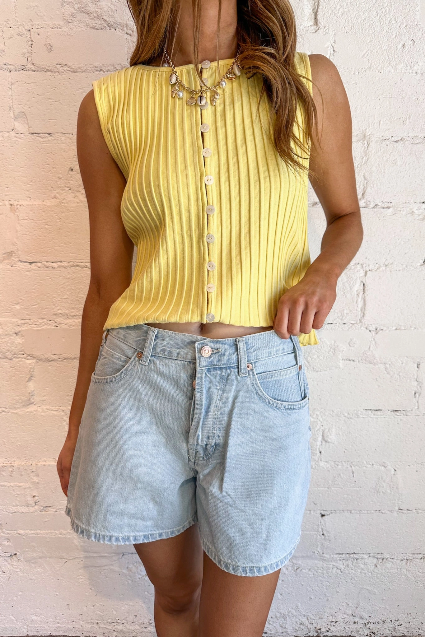 No Slip Waistband Airflow Design Free People Tippi Denim Short