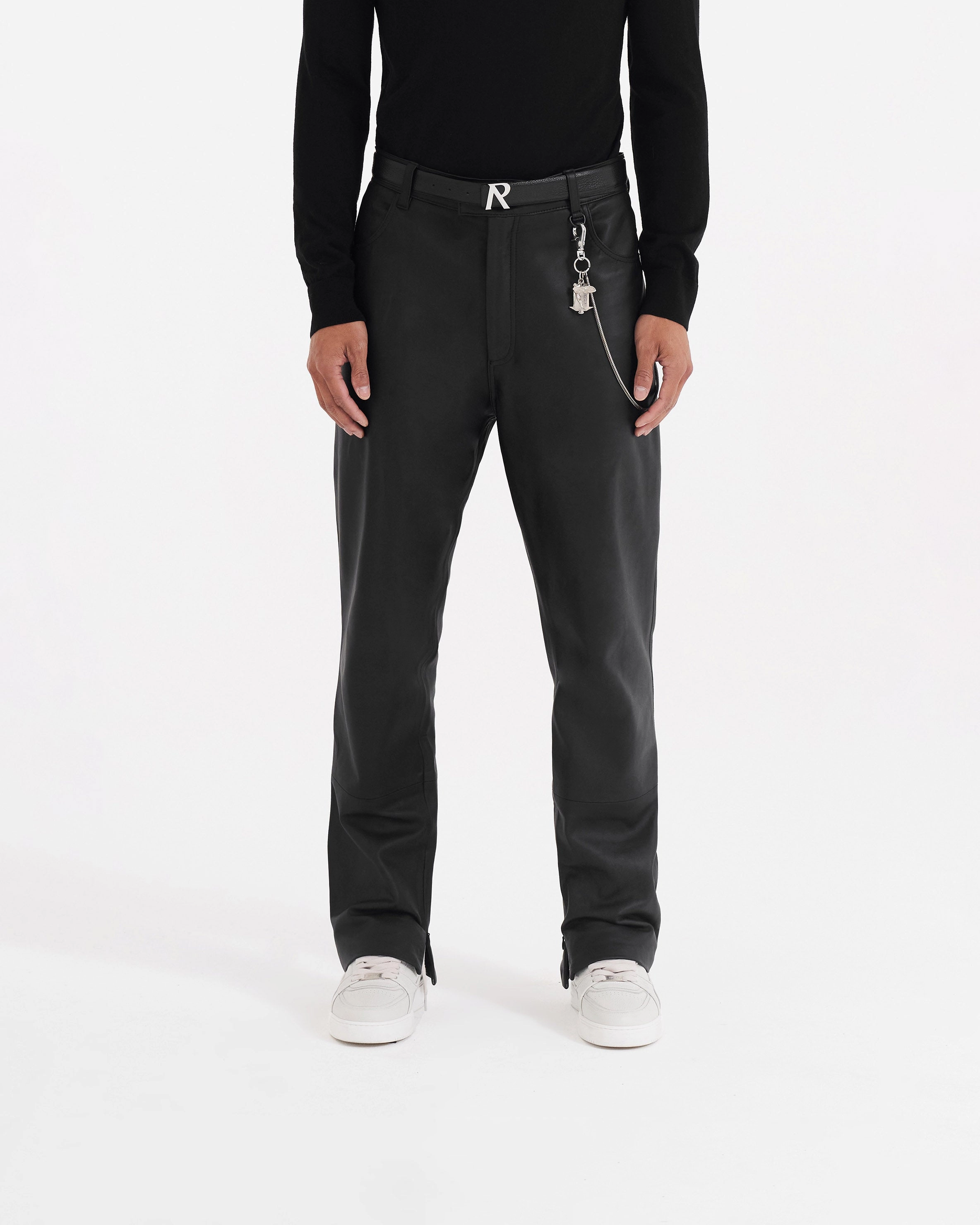 Leather Tailored Pant - Black Flattering Fit Wear