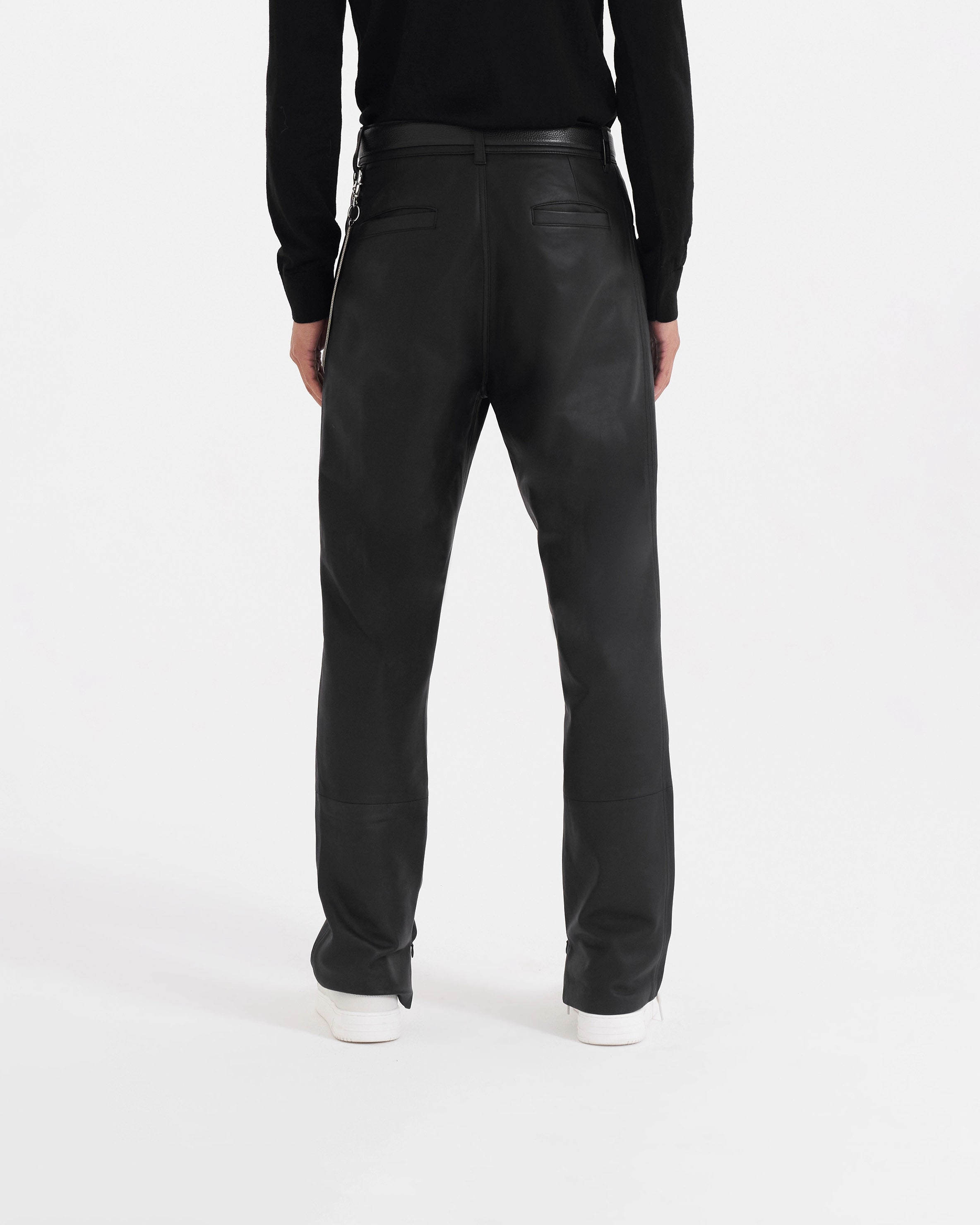 AbrasionResistant Leather Tailored Pant - Black