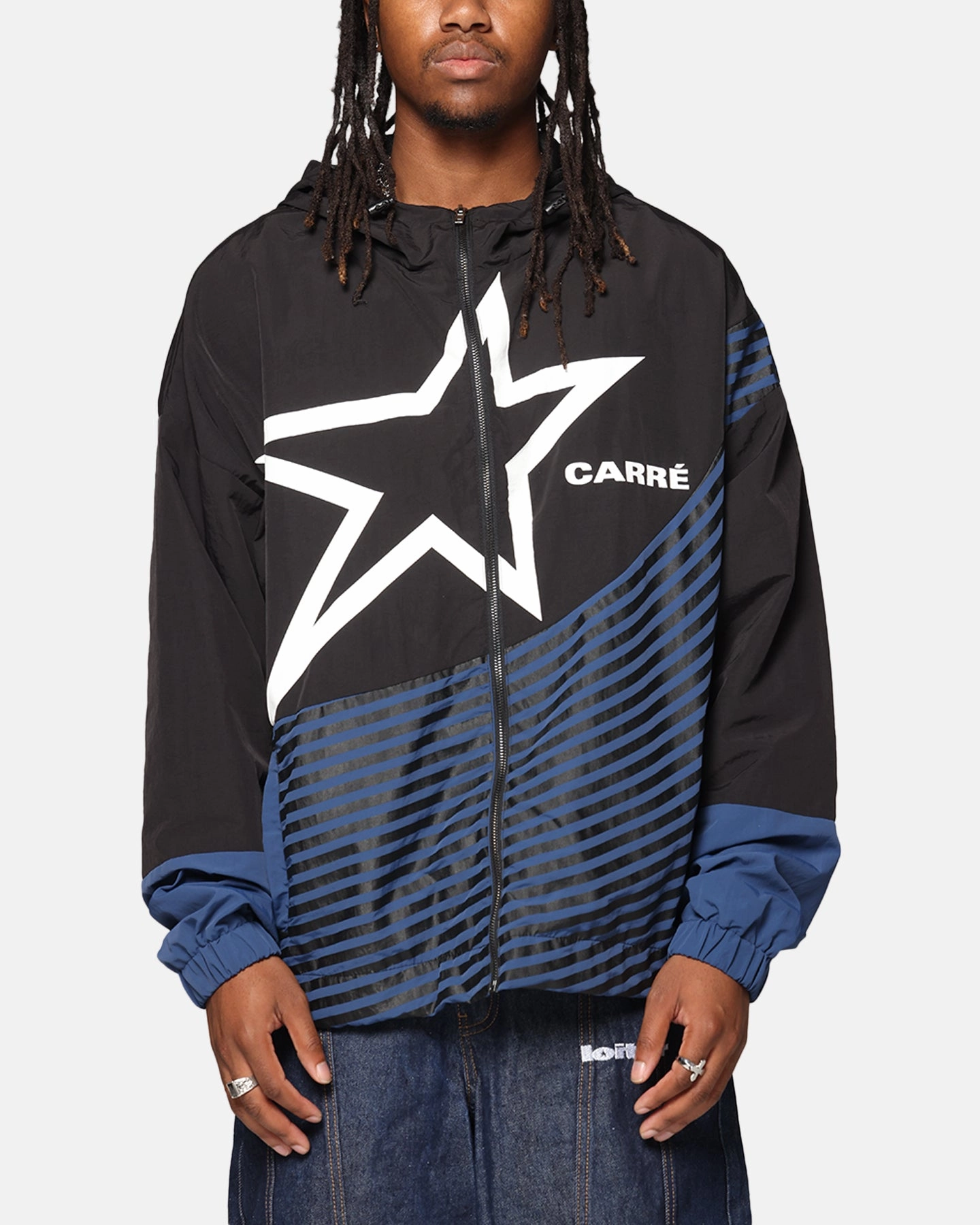 Carre Star Shooter Windbreaker Jacket Black/Blue Everyday Urban Style