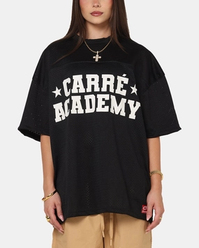 HypoallergenicMaterial ContrastTipping Carre Star Academy Mesh T-Shirt Black