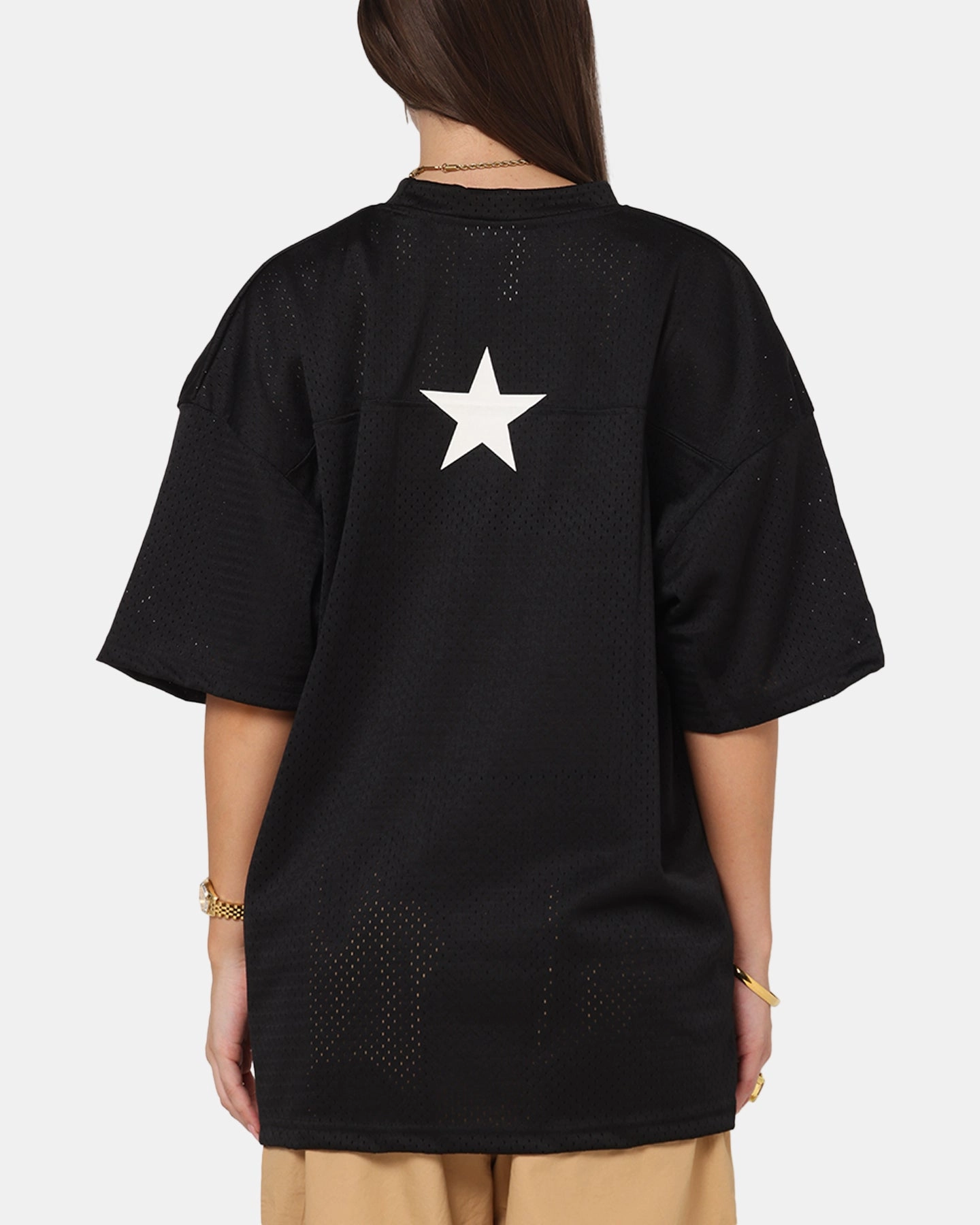 UVProtectionCoating Carre Star Academy Mesh T-Shirt Black