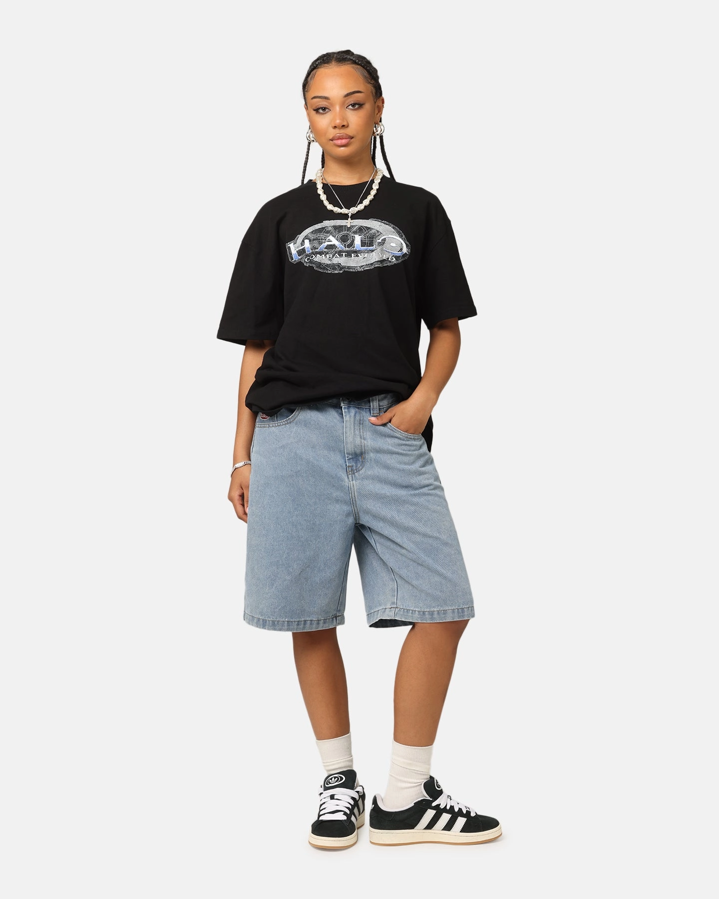 Goat Crew X Halo Halo Combat Evolved Heavyweight T-Shirt Black Fade Resistant Dye