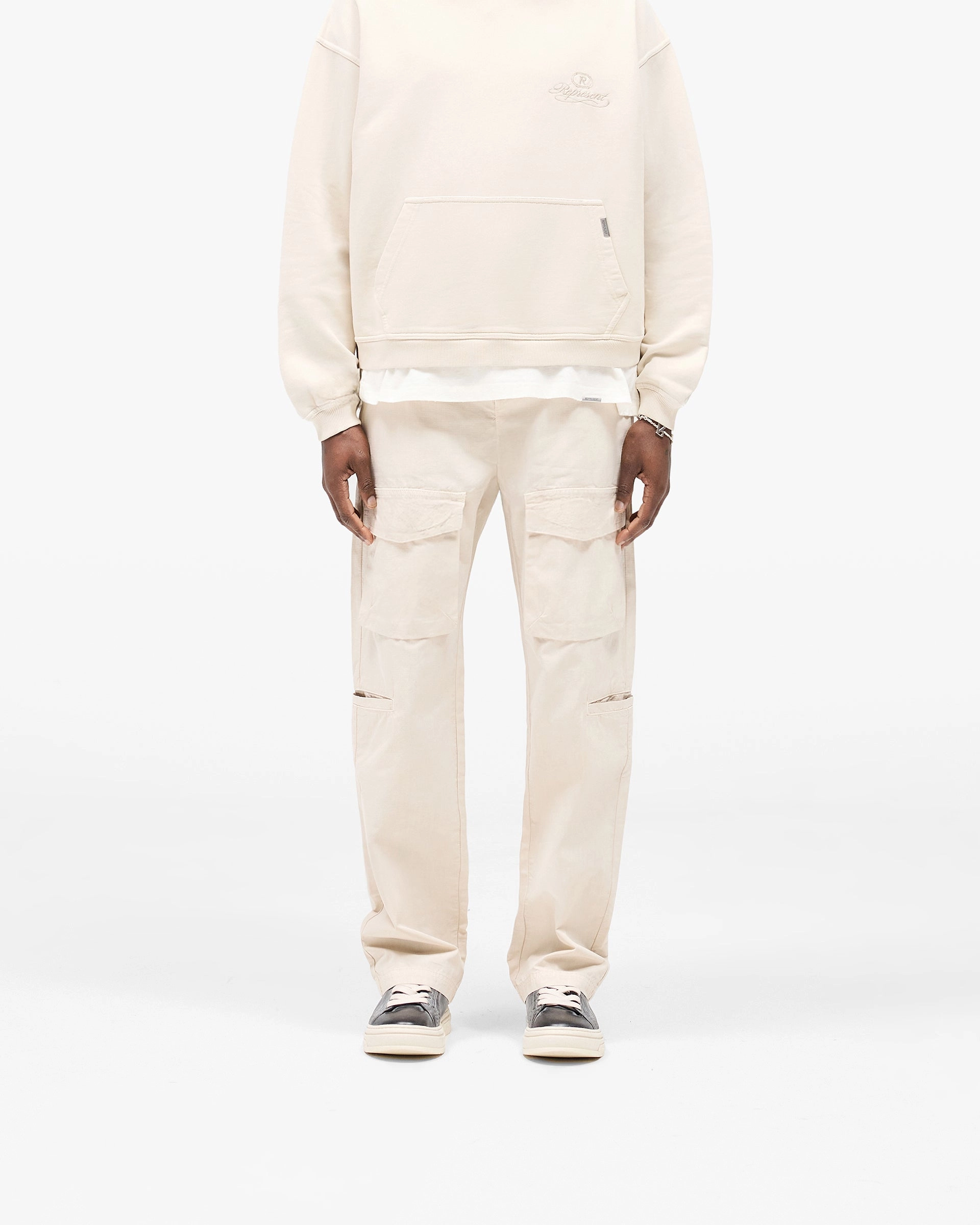 Soft Interior Front Pocket Cargo Pant - Champagne