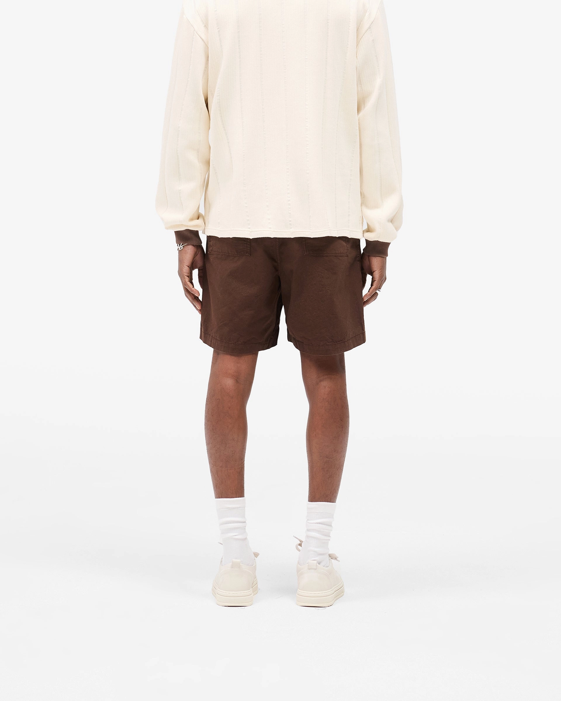 Moisture Wicking Technology Fun Patterns Front Pocket Cargo Short - Tobacco