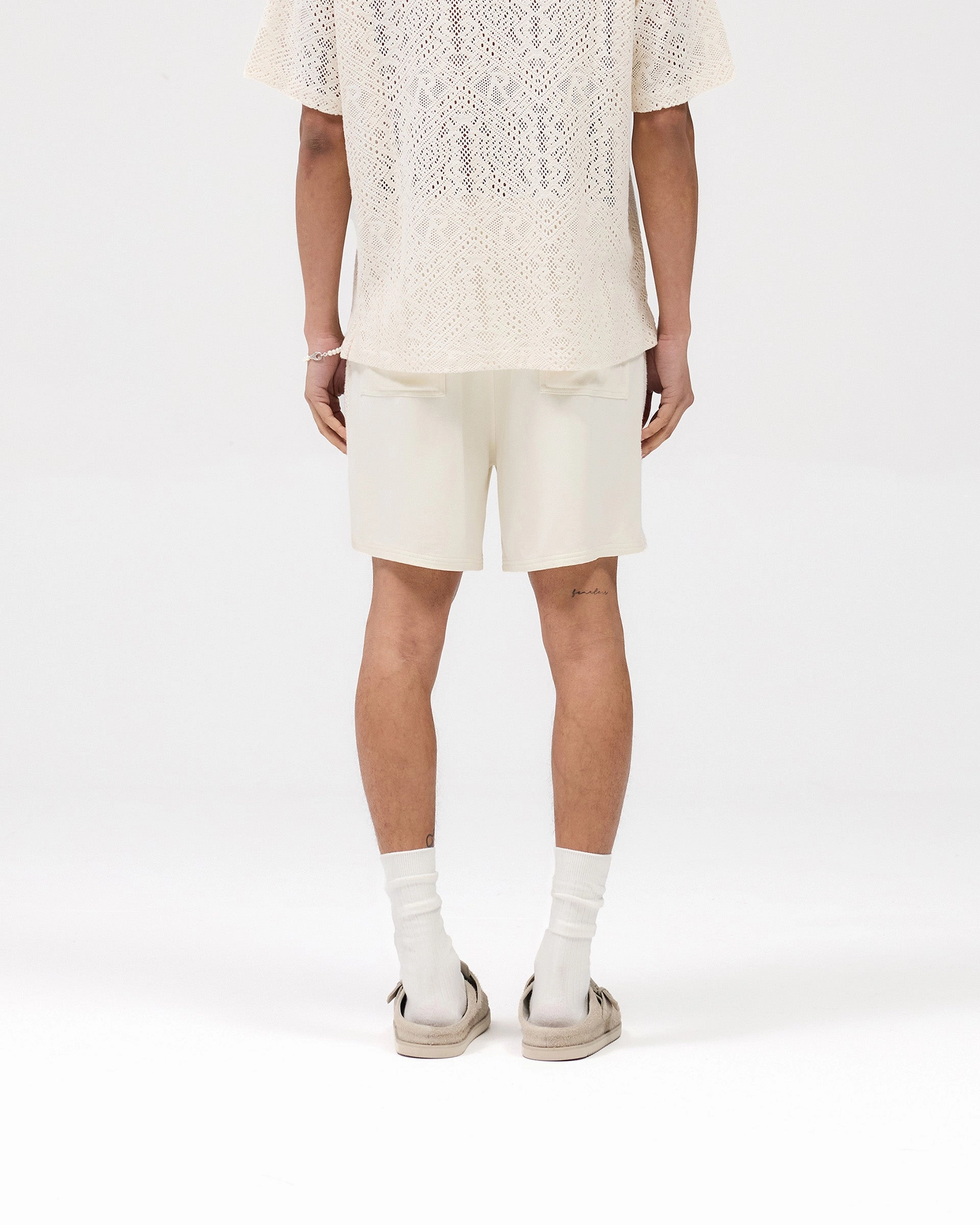 hikers Knitted Panel Short - Antique White