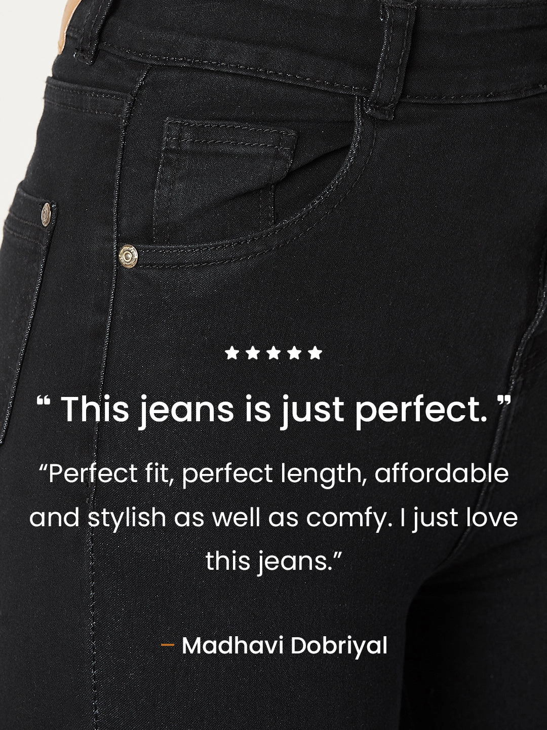 City Walk Smart Casual 24/7 Comfort Black Skinny-Fit High-Rise Stretchable Denim Jeans