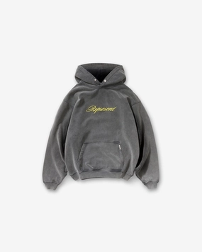 Script Logo Hoodie - Vintage Grey Gender Neutral Active Lifestyle