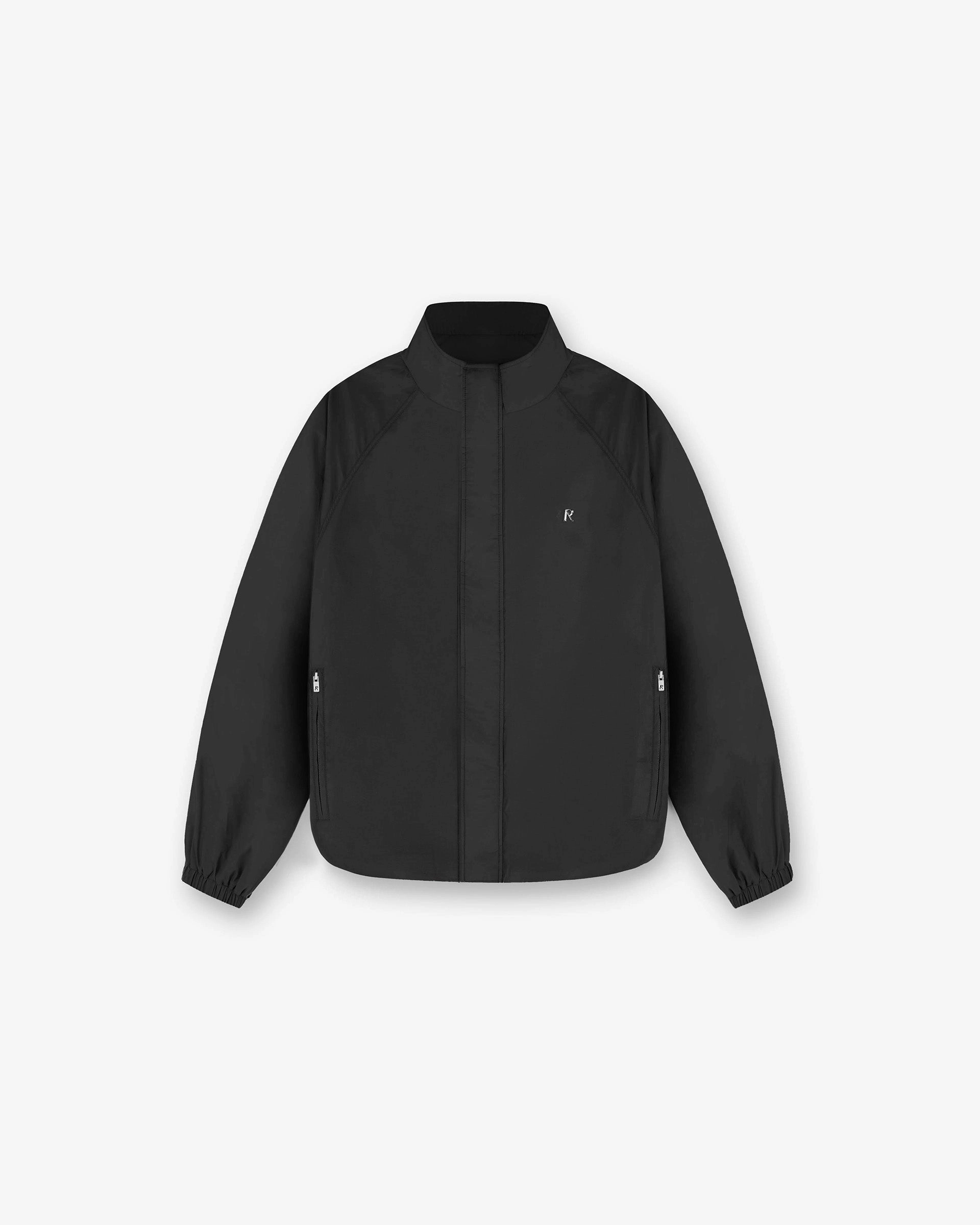 Relaxed City Style Sunday Walk Style Funnel Neck Jacket - Black