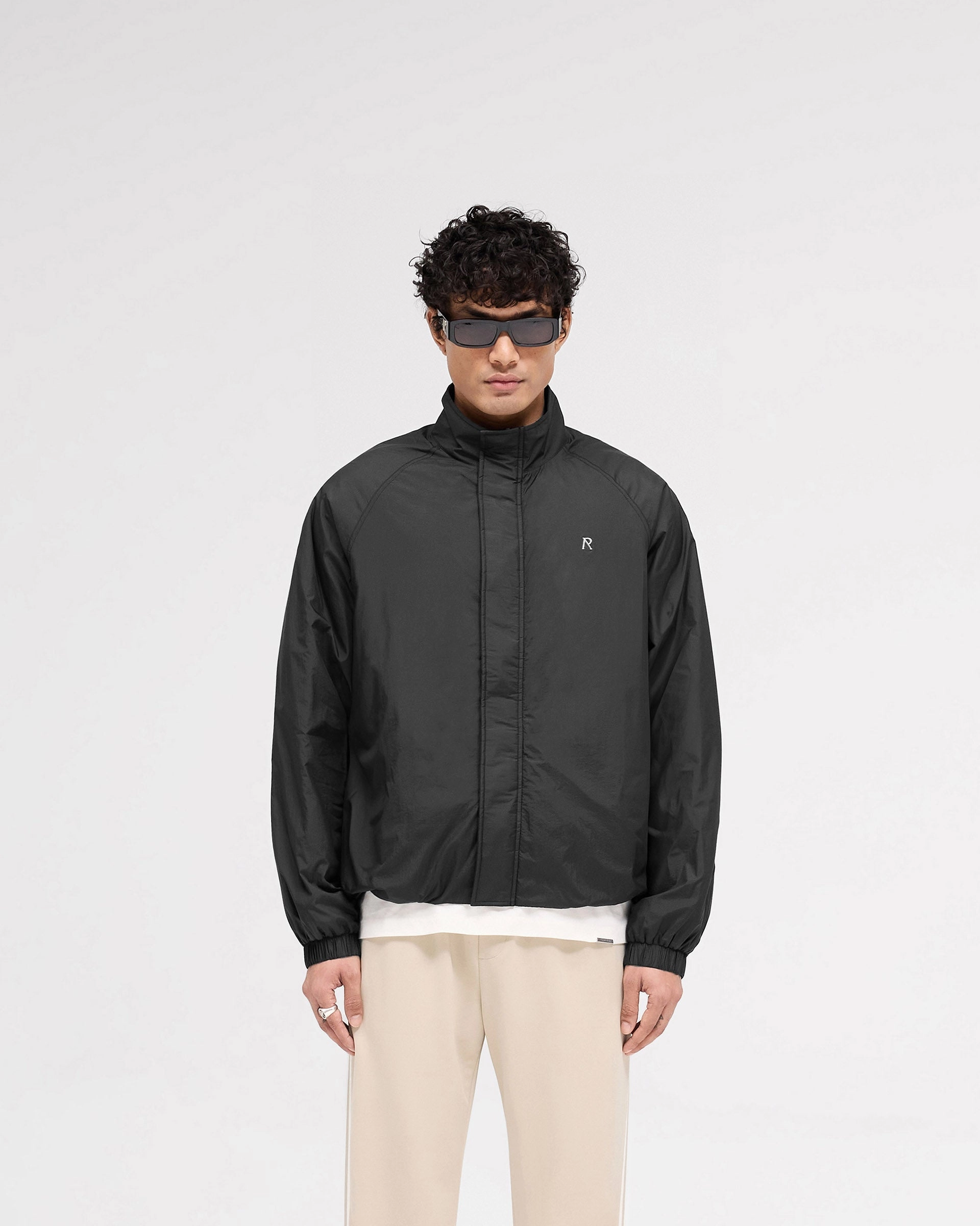 Funnel Neck Jacket - Black Frictionless Zipper Tracks