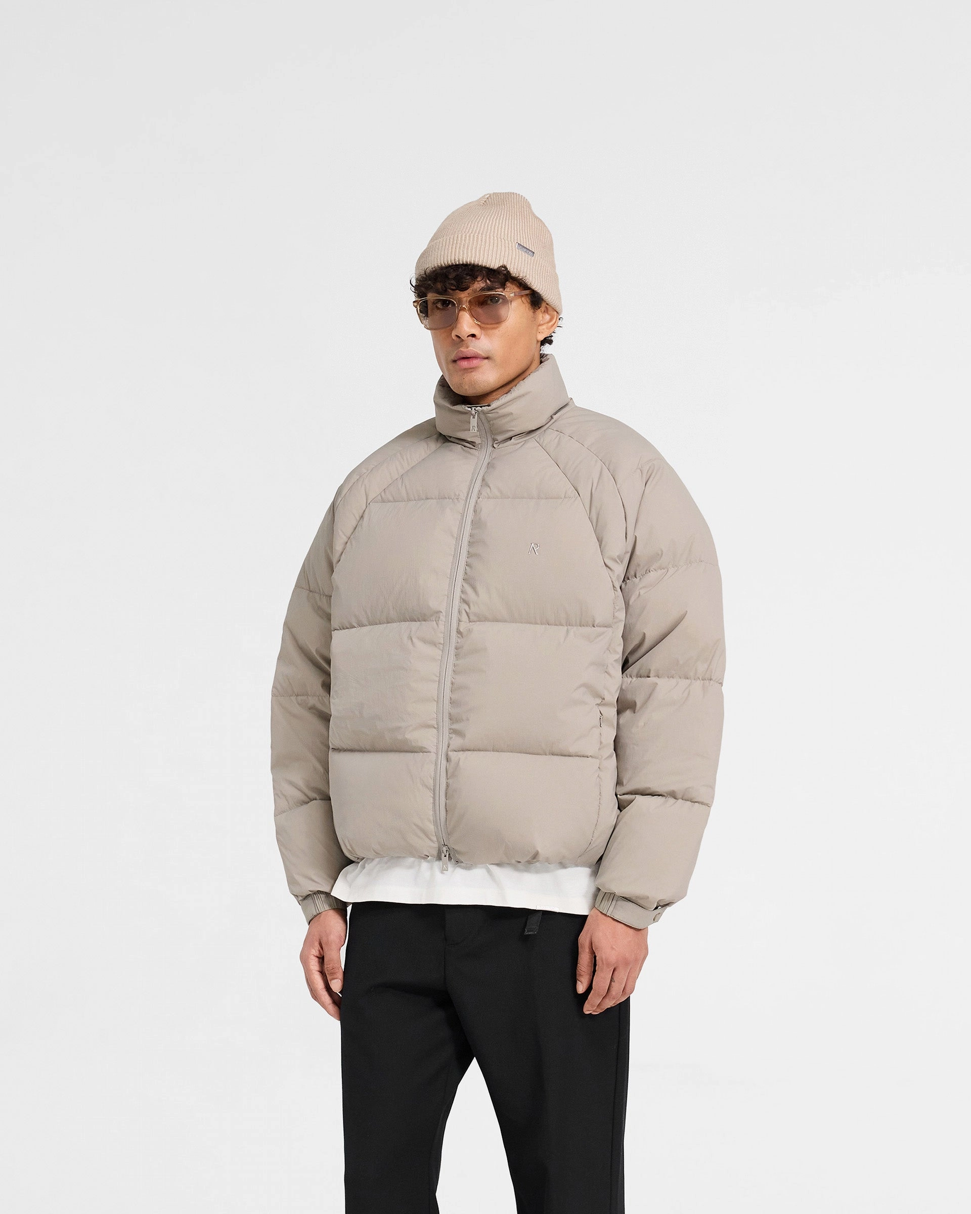 Waterproof Coating Funnel Neck Puffer - Dune