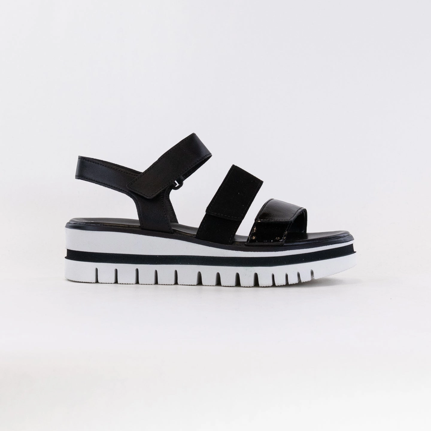 Gabor 44.620.27 Three Strap Sandal (Women's) - Black Calm Mood Comfort Wear