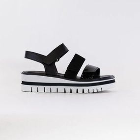 Gabor 44.620.27 Three Strap Sandal (Women's) - Black Calm Mood Comfort Wear